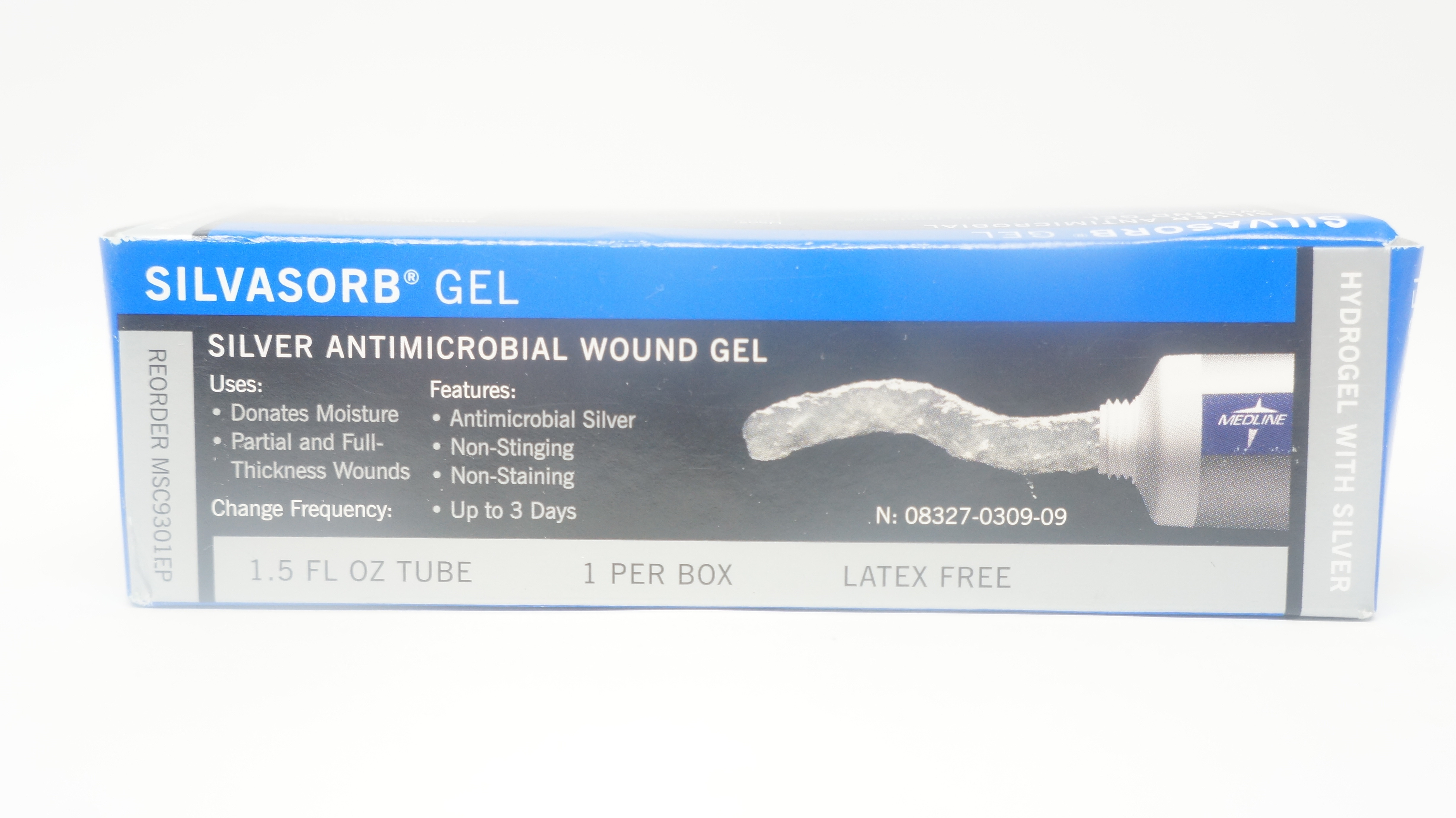 Medline MSC9301EP Silvasorb Silver Antimicrobial Wound Gel 1.5 FL. oz (x)
