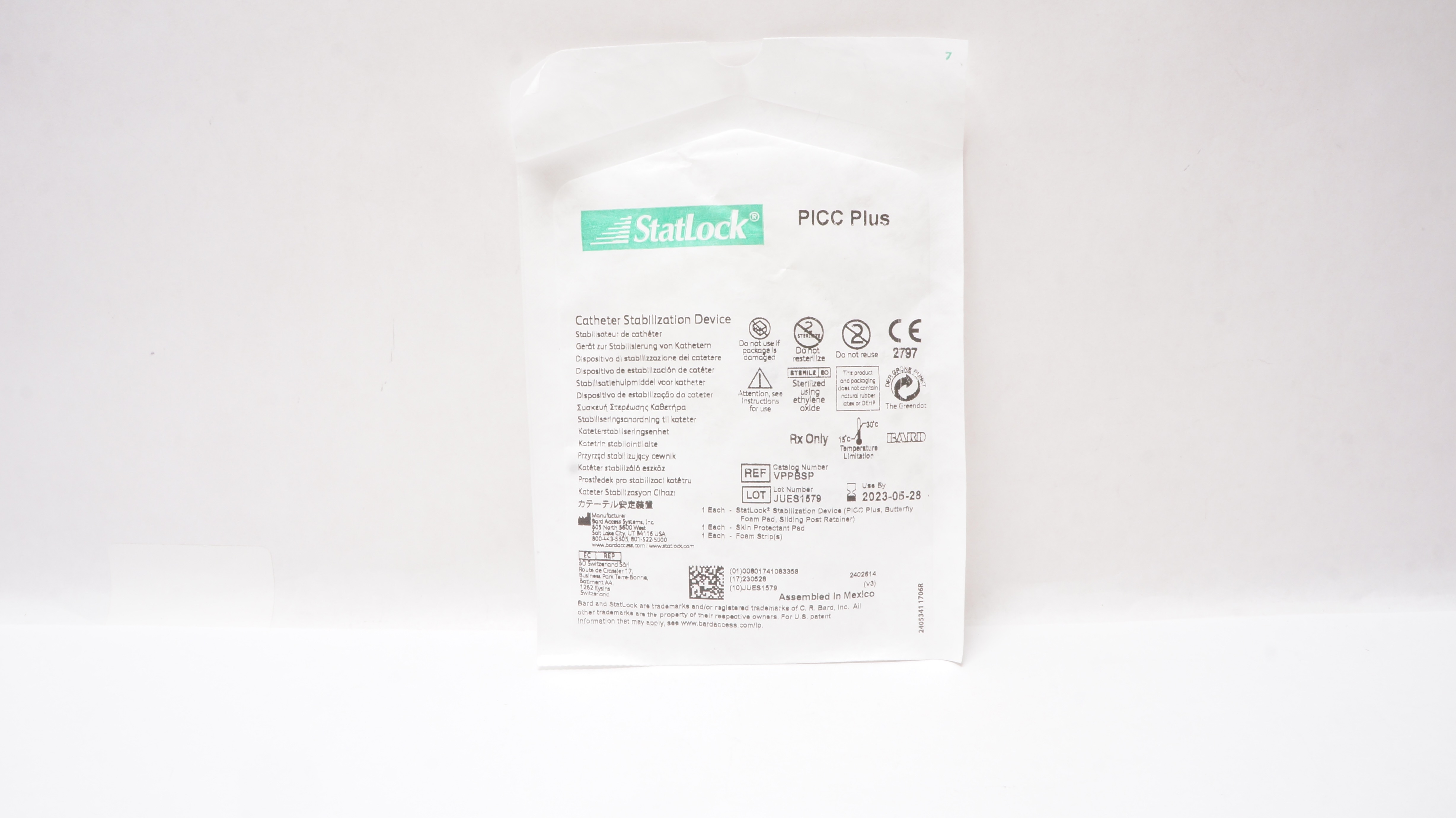 Bard VPPBSP StatLock PICC Plus Cath. Stabilization Device (x)