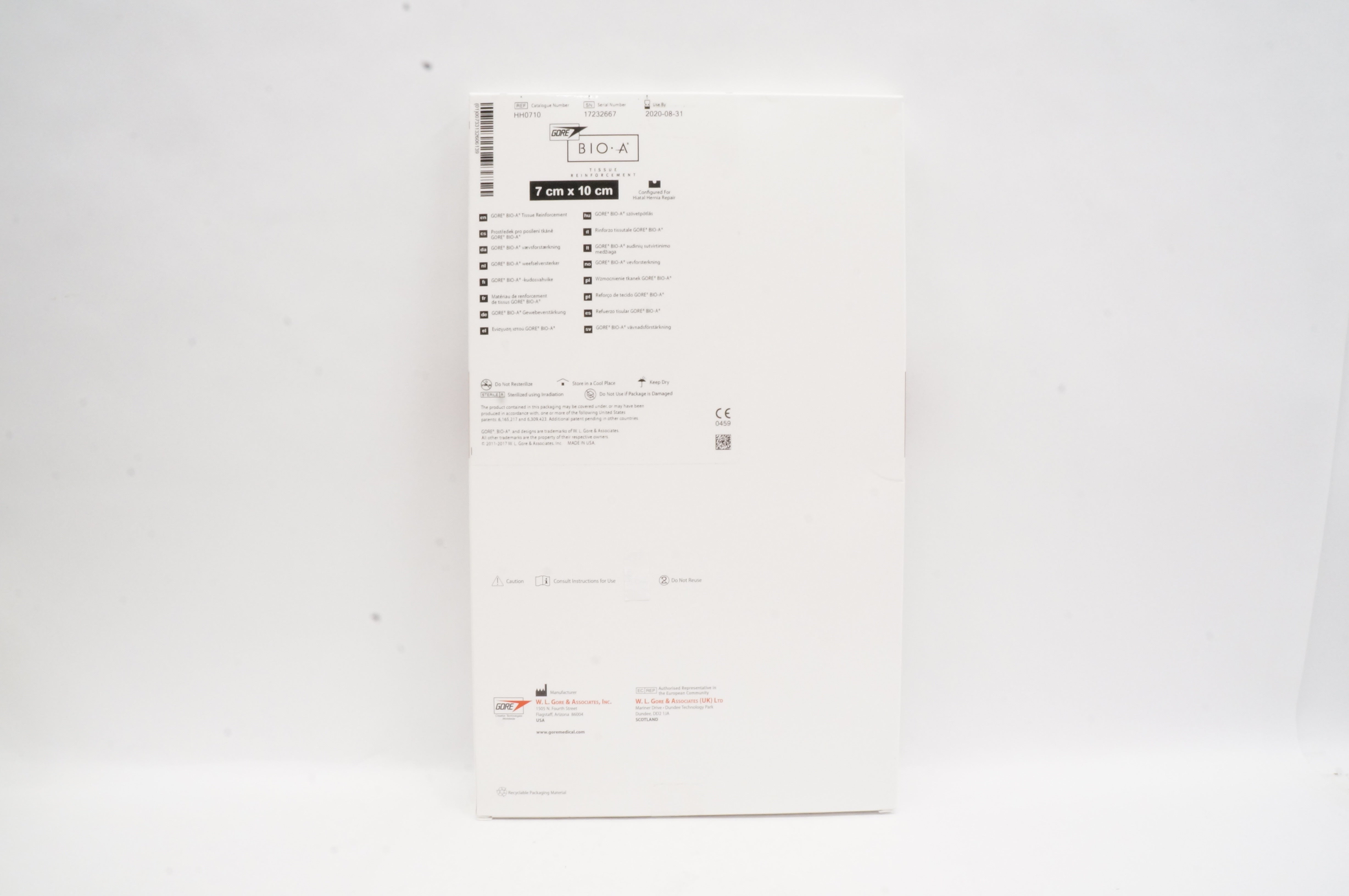 Gore HH0710 BIO-A Tissue Reinforcement 7cm x 10cm (x)