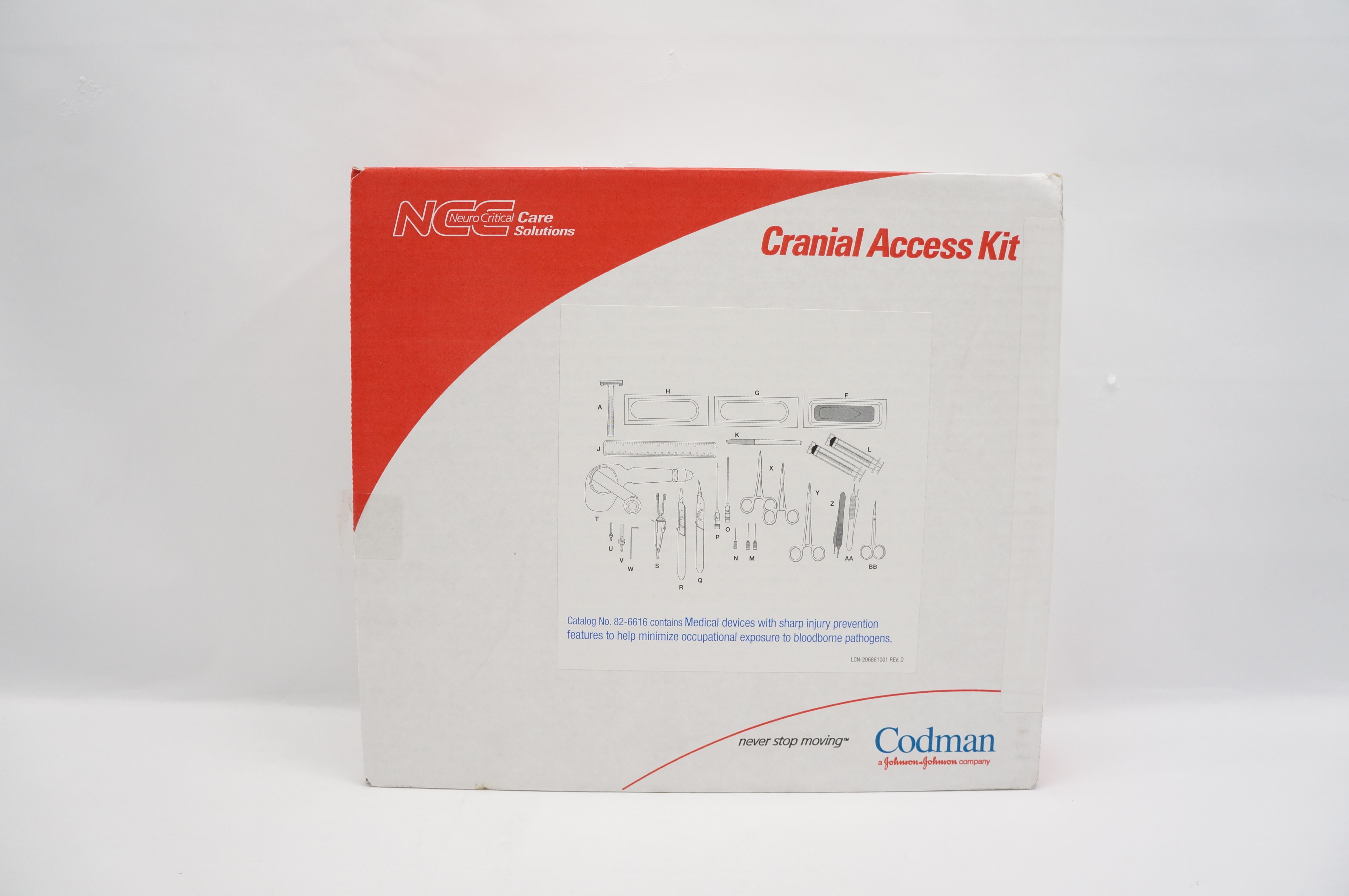 Codman 82-6616 Cranial Access Kit Without Drugs (x)