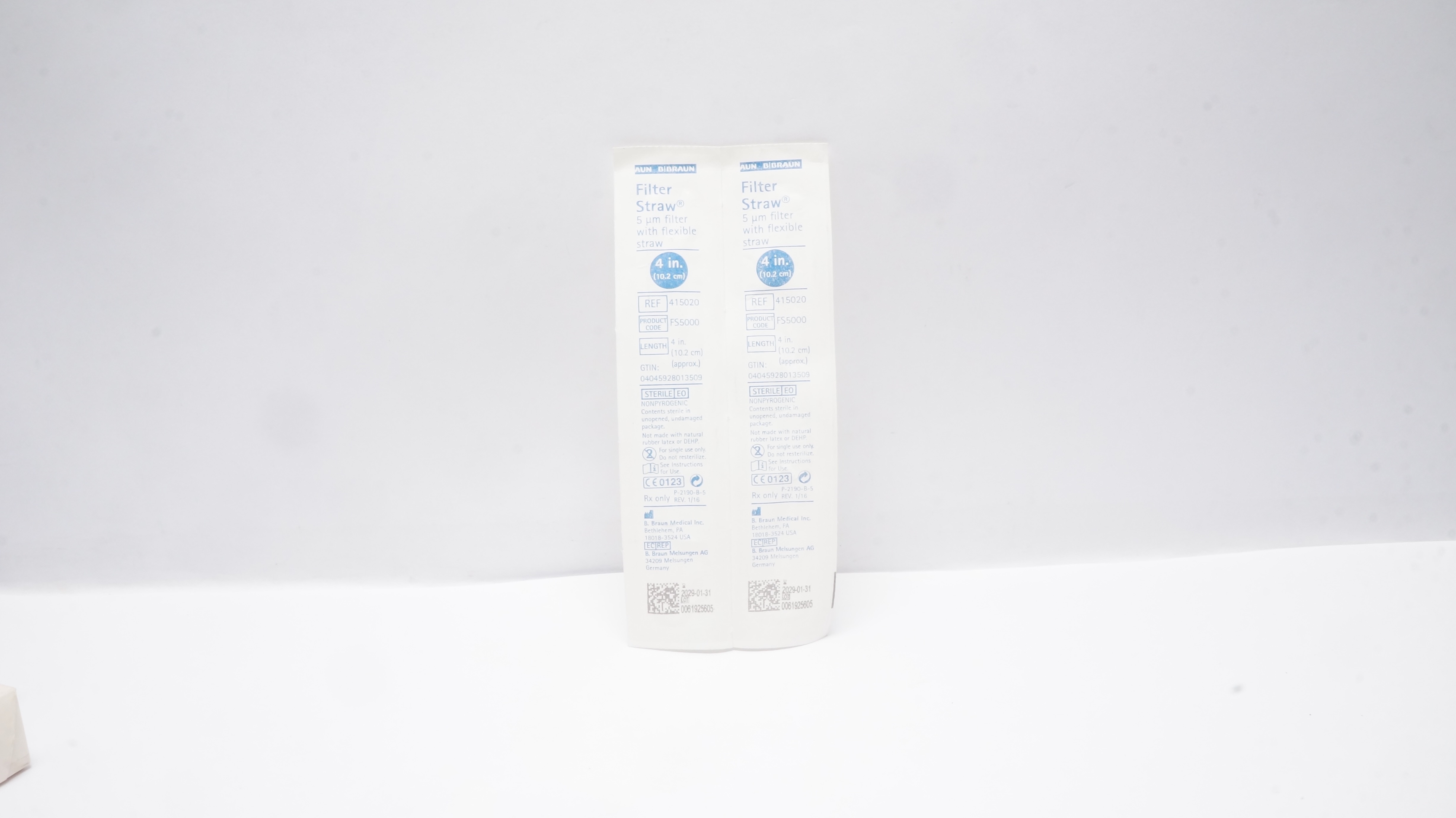 Braun 415020 Straw Filter 5µm With Flexible Straw 4inch - Lot of 2