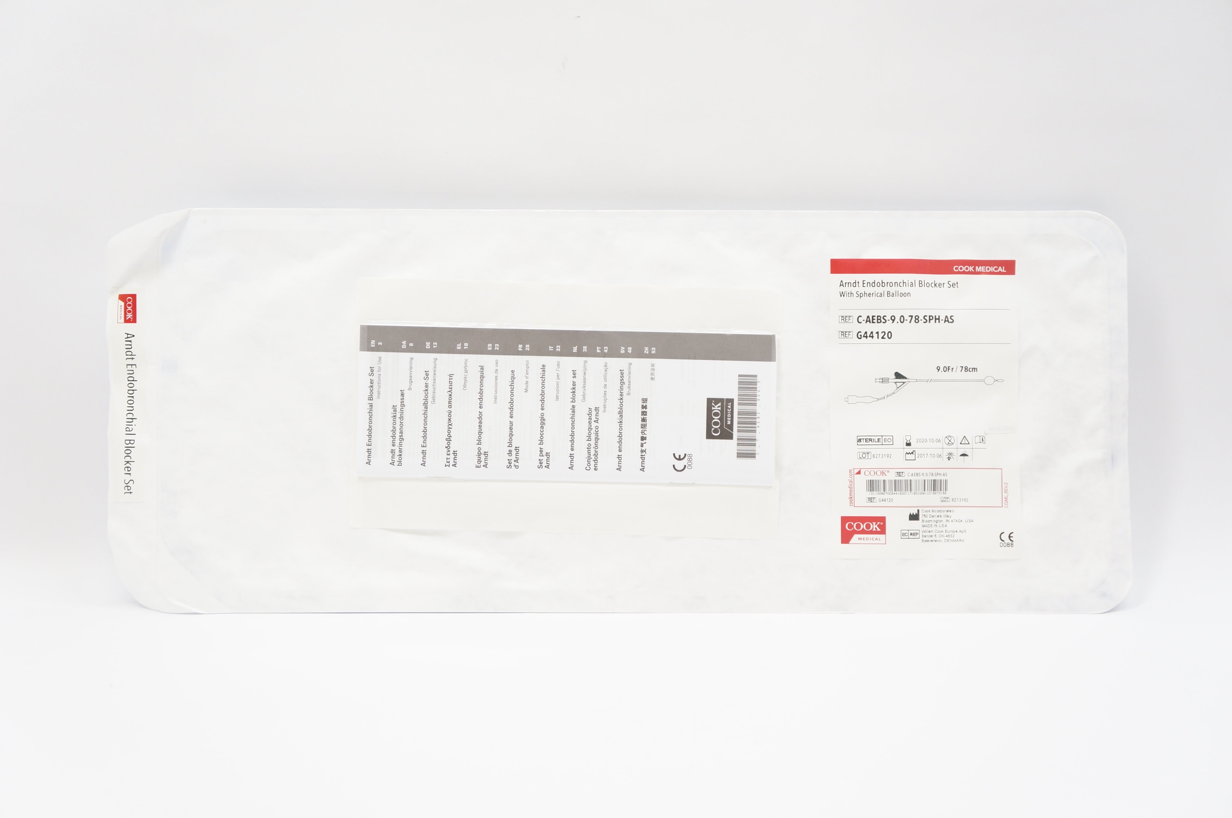 Cook Medical G44120 Arndt Endobronchial Blocker Set W/ Spherical Balloon 9Fr (x)