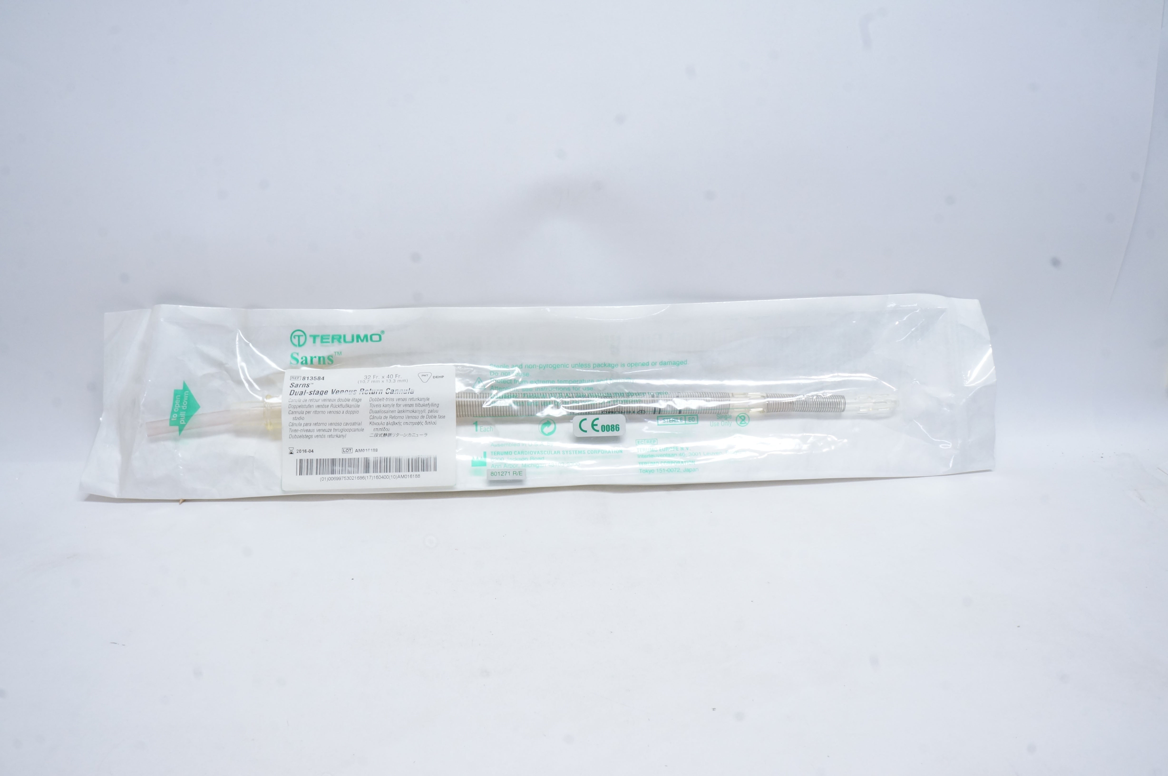 Terumo 813584 Sarns Dual-Stage Venous Return Cannula 32Fr. x 40Fr. (x)