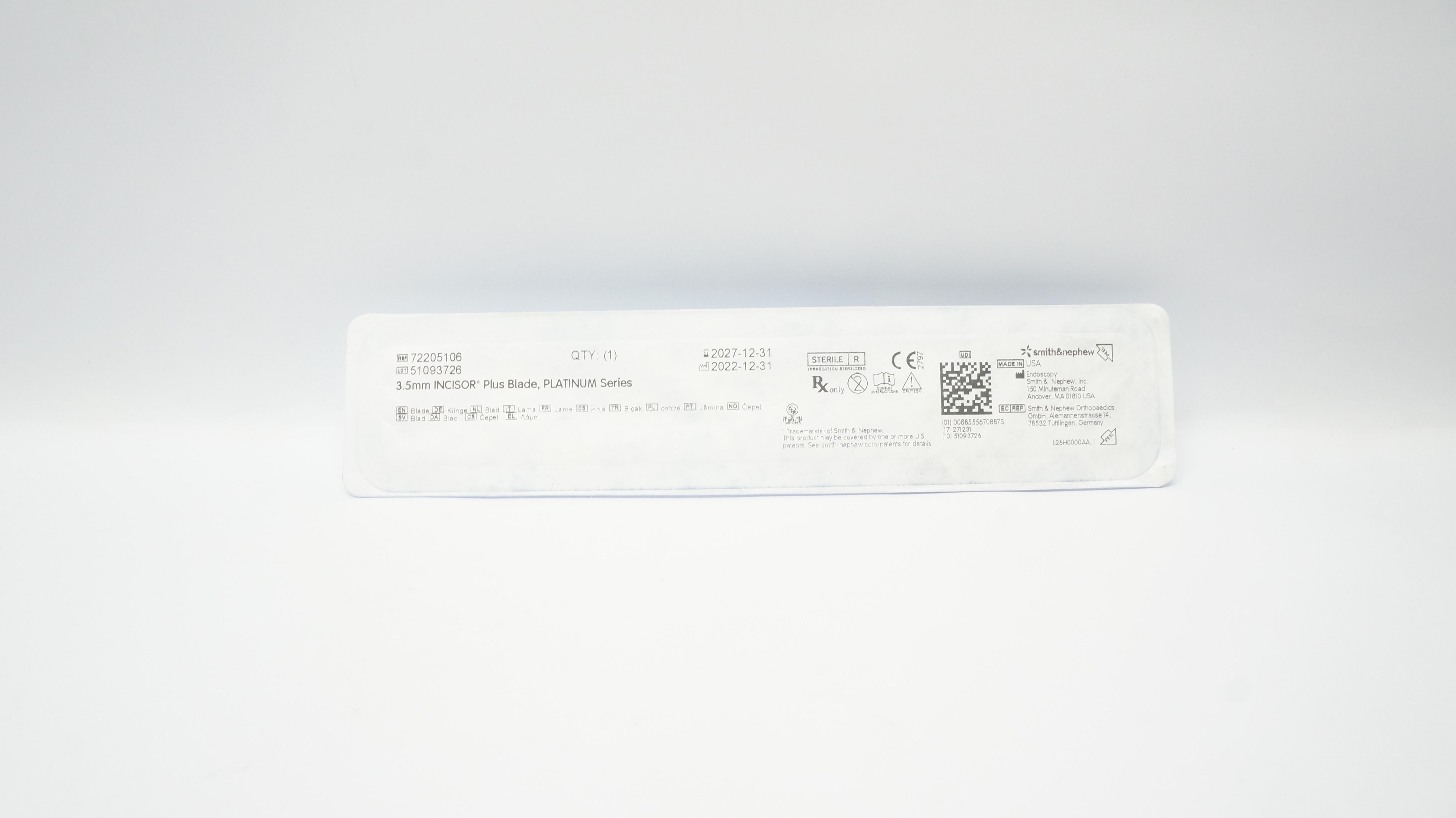 Smith&Nephew 72205106 3.5mm Incisor Plus Blade, Platinum Series