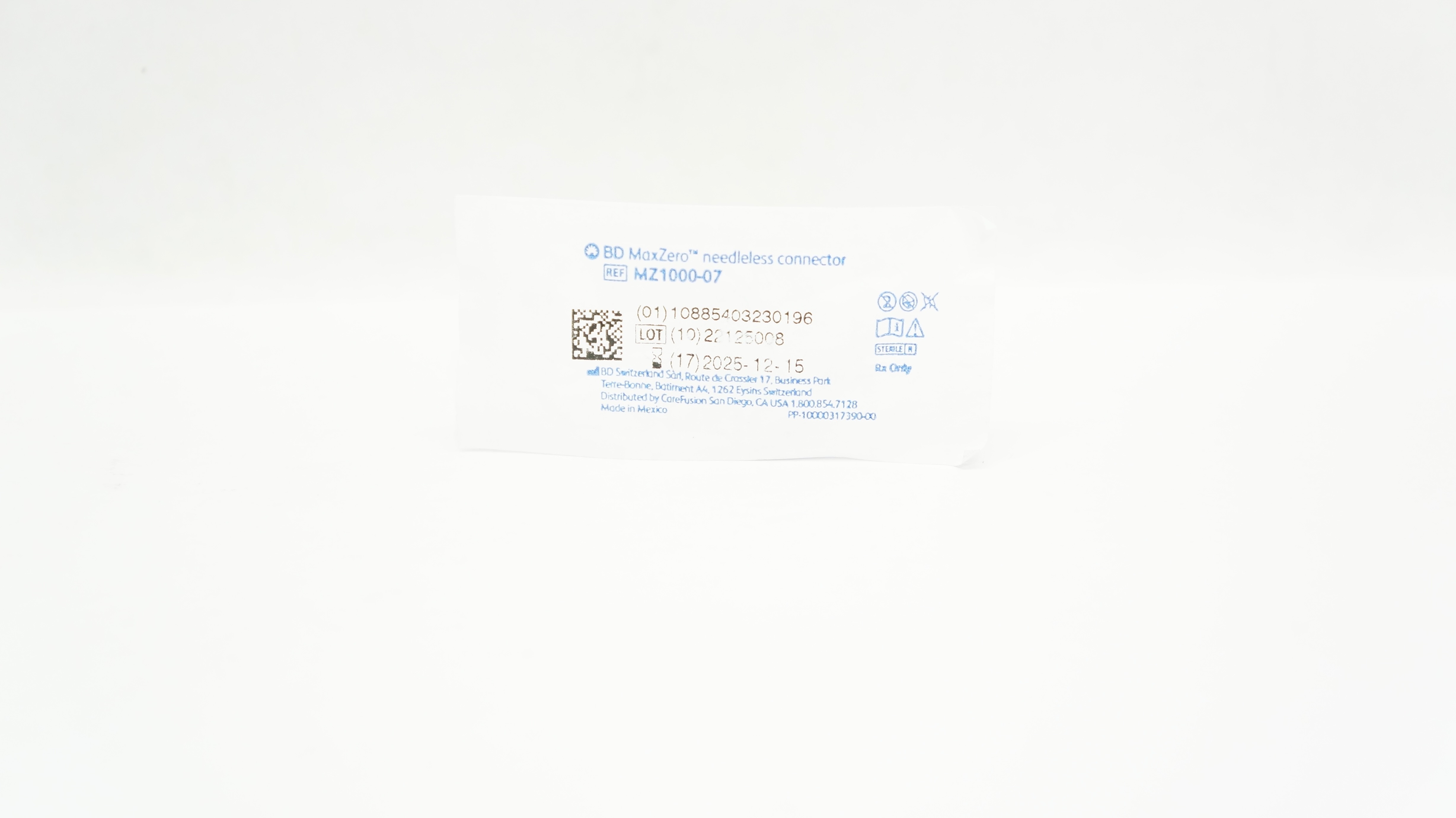 BD MZ1000-07 MaxZero Ndleless Connector