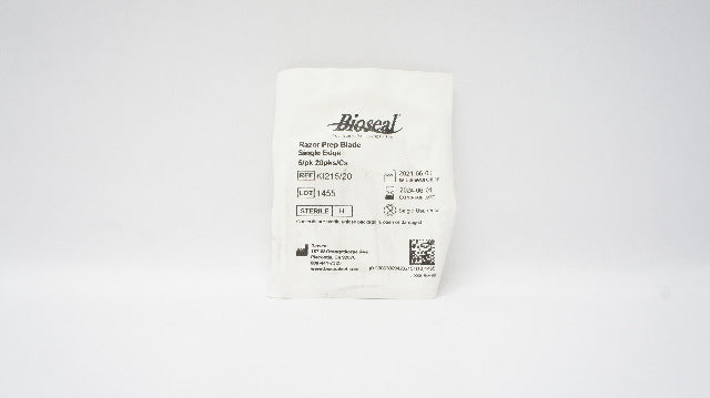 Bioseal KI215/20 Razor Prep Blade, Single Edge