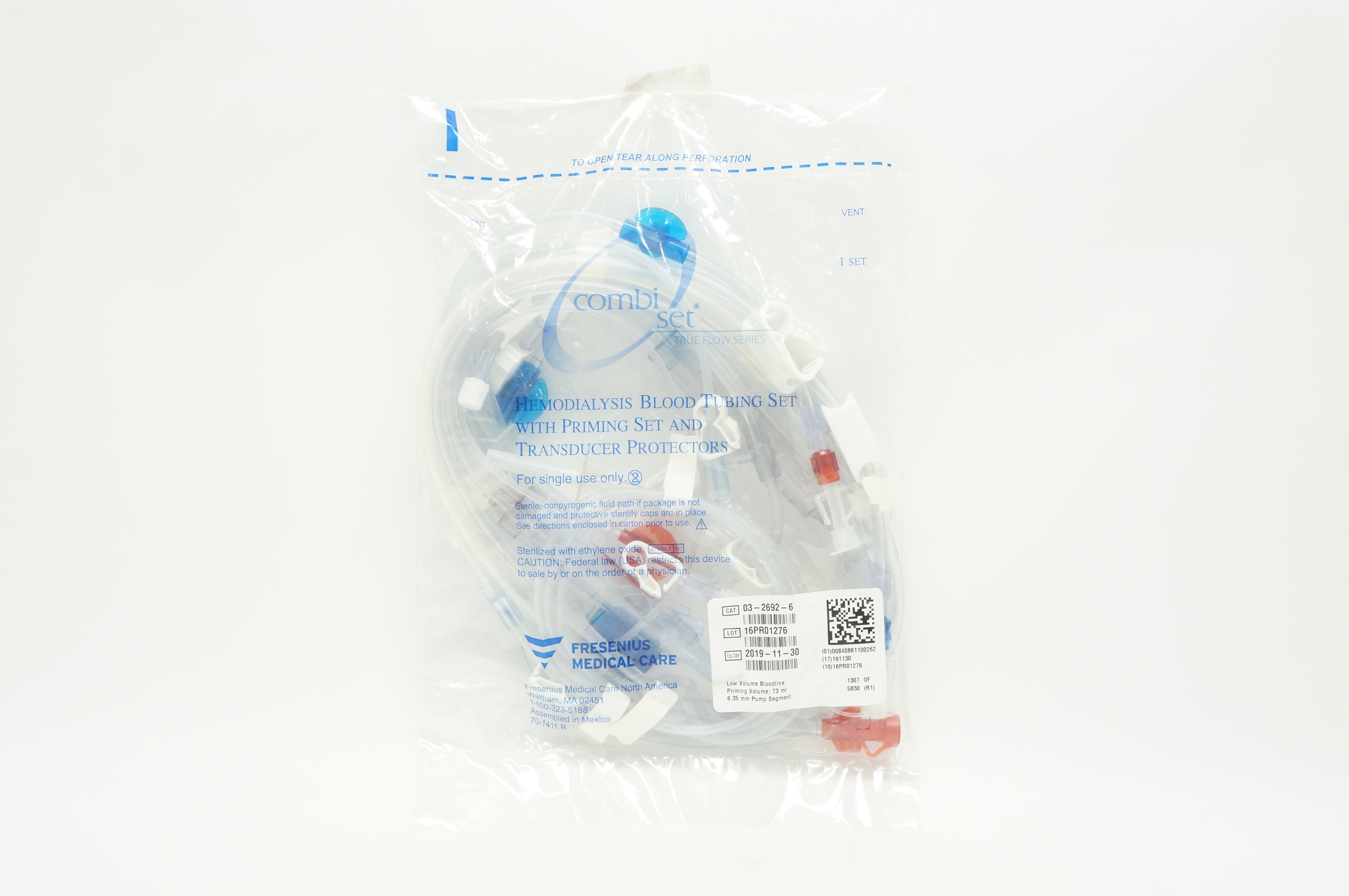Fresenius Medical Care 03-2692-6 Hemodialysis Blood Tubing Set 6.35mm,73ml (x)