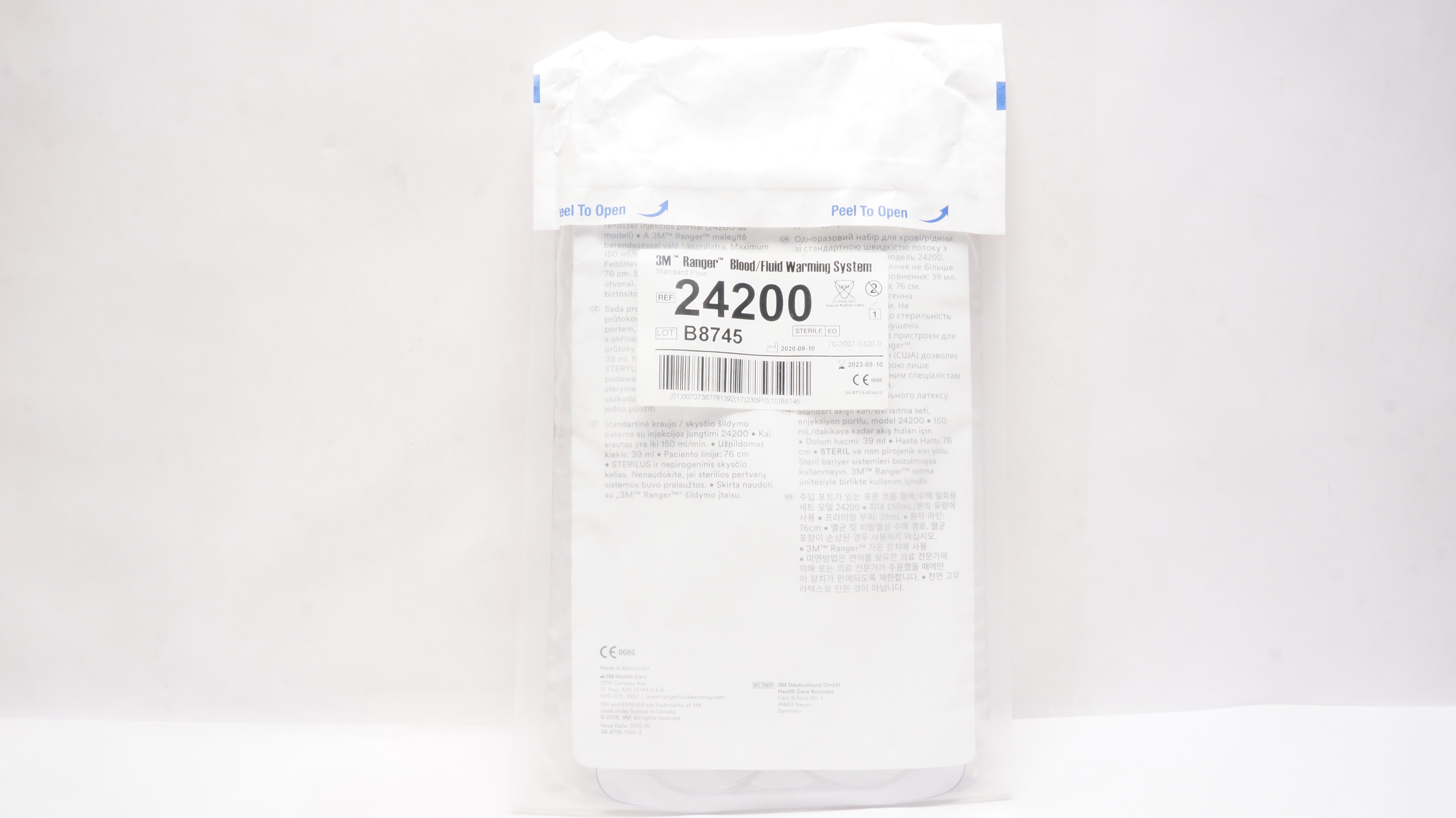 3M 24200 Ranger Standard Flow Blood/Fluid Warming System Sterile