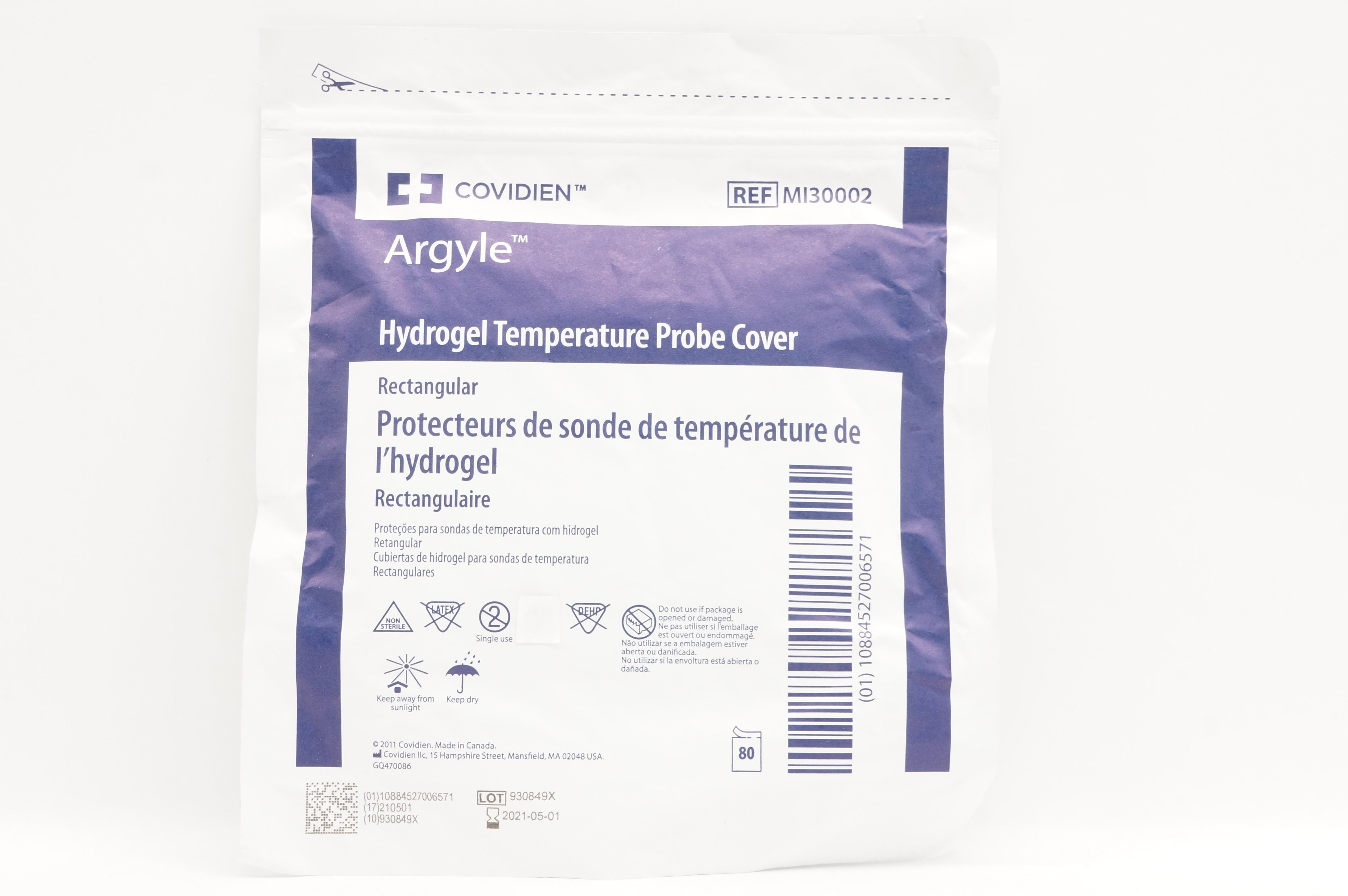 Covidien MI30002 Argyle Hydrogel Temperature Probe Cover (x)