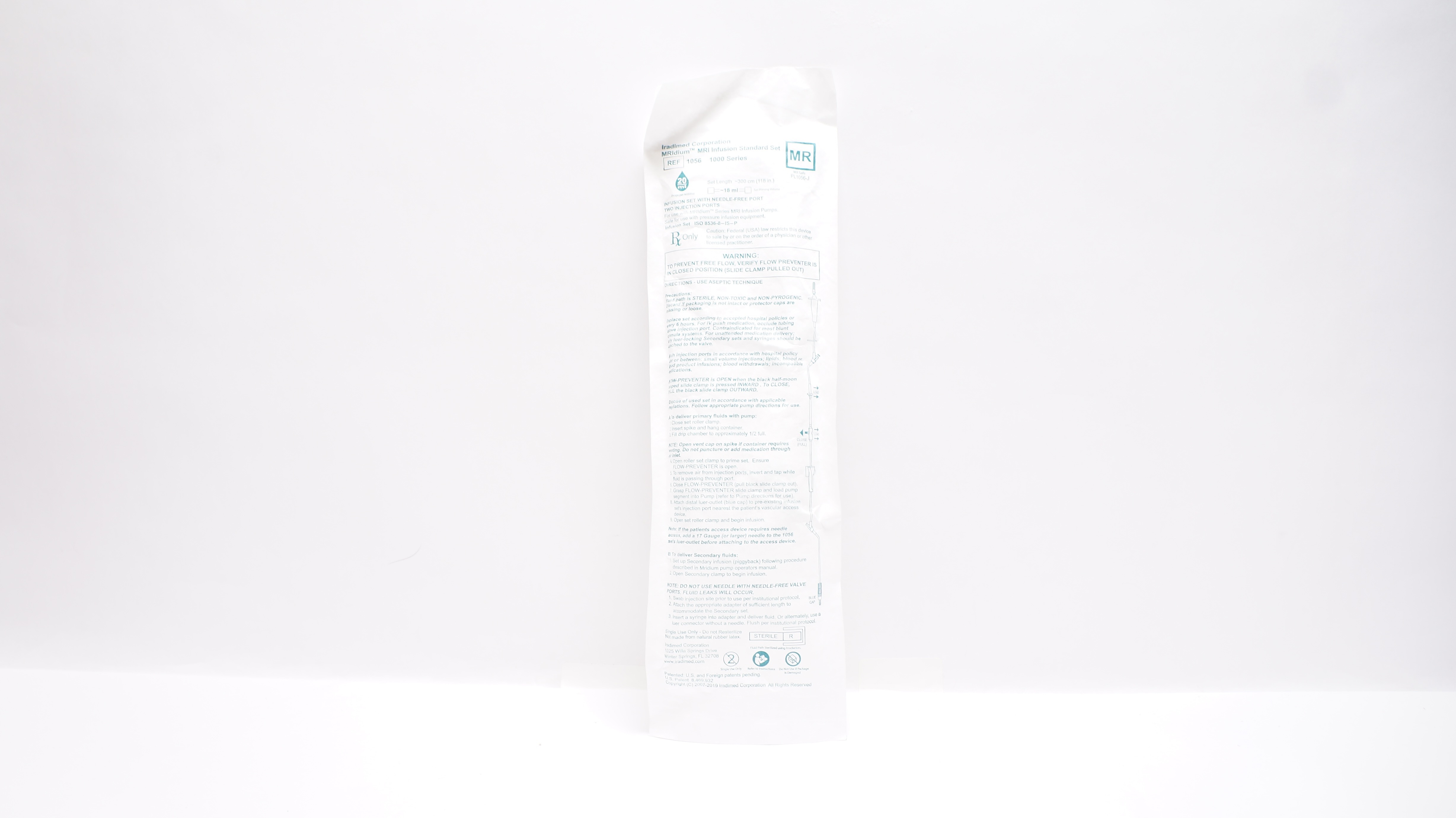 Iradimed 1056 MRIdium MRI Infusion Standard Set 20 drops/ml 18ml x 118inch