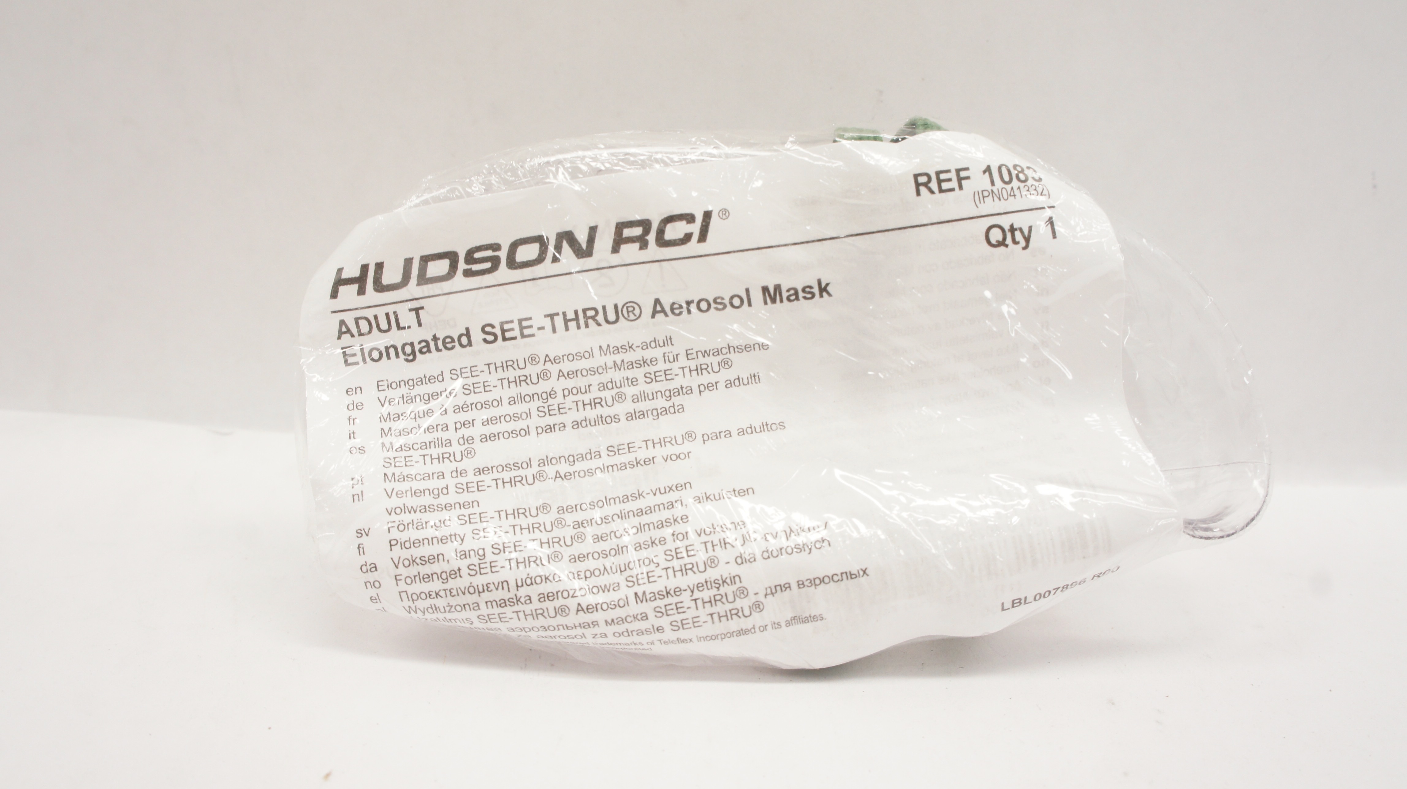 Teleflex 1083 Hudson RCI Elongated SEE-THRU Aerosol Mask Adult
