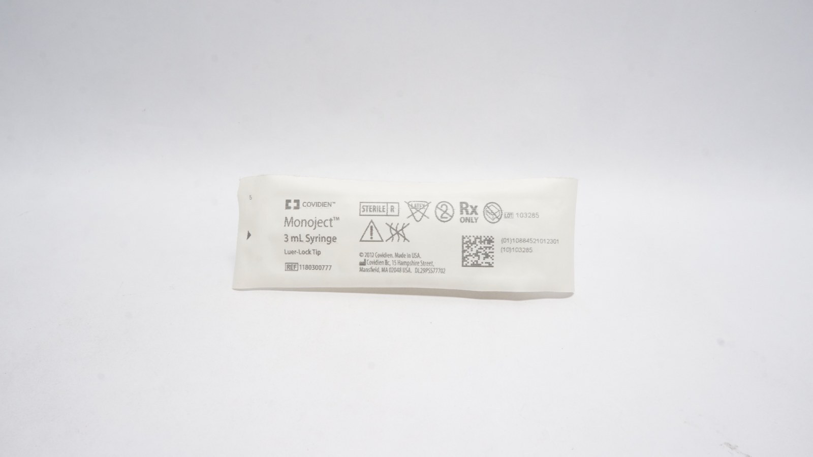 Covidien Monoject 1180300777 3 mL Syringe Luer-Lock Tip