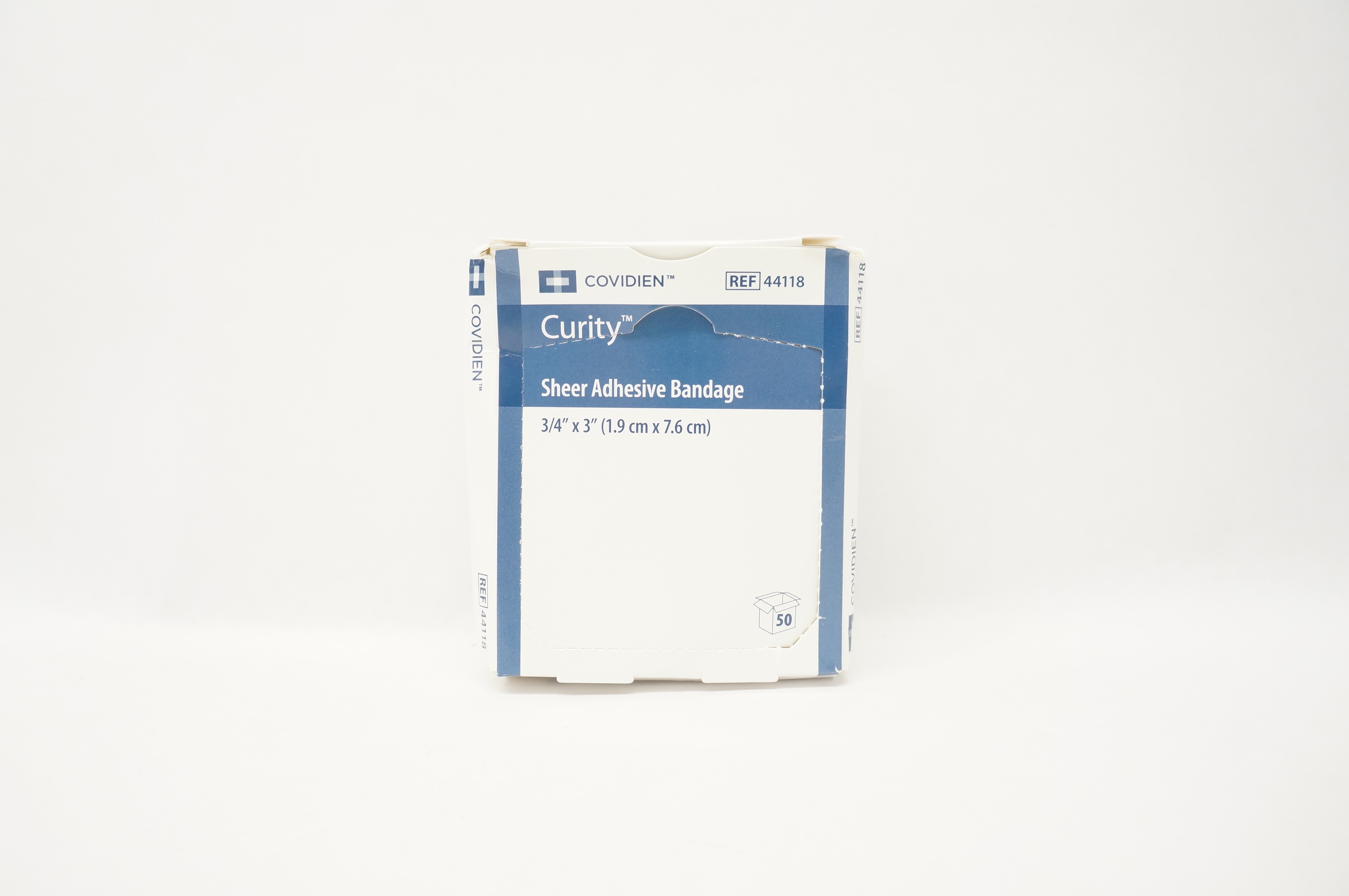 Covidien 44118 Curity Sheer Adhesive Bandage 3/4inch x 3inch - Box of 50