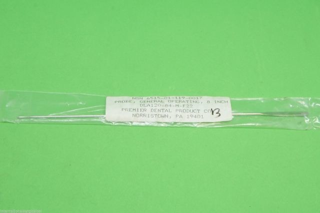Premier Dental Probe Gen Oper 8inc lg .062inc Dia Crs Spatulate Handle Bulbous 