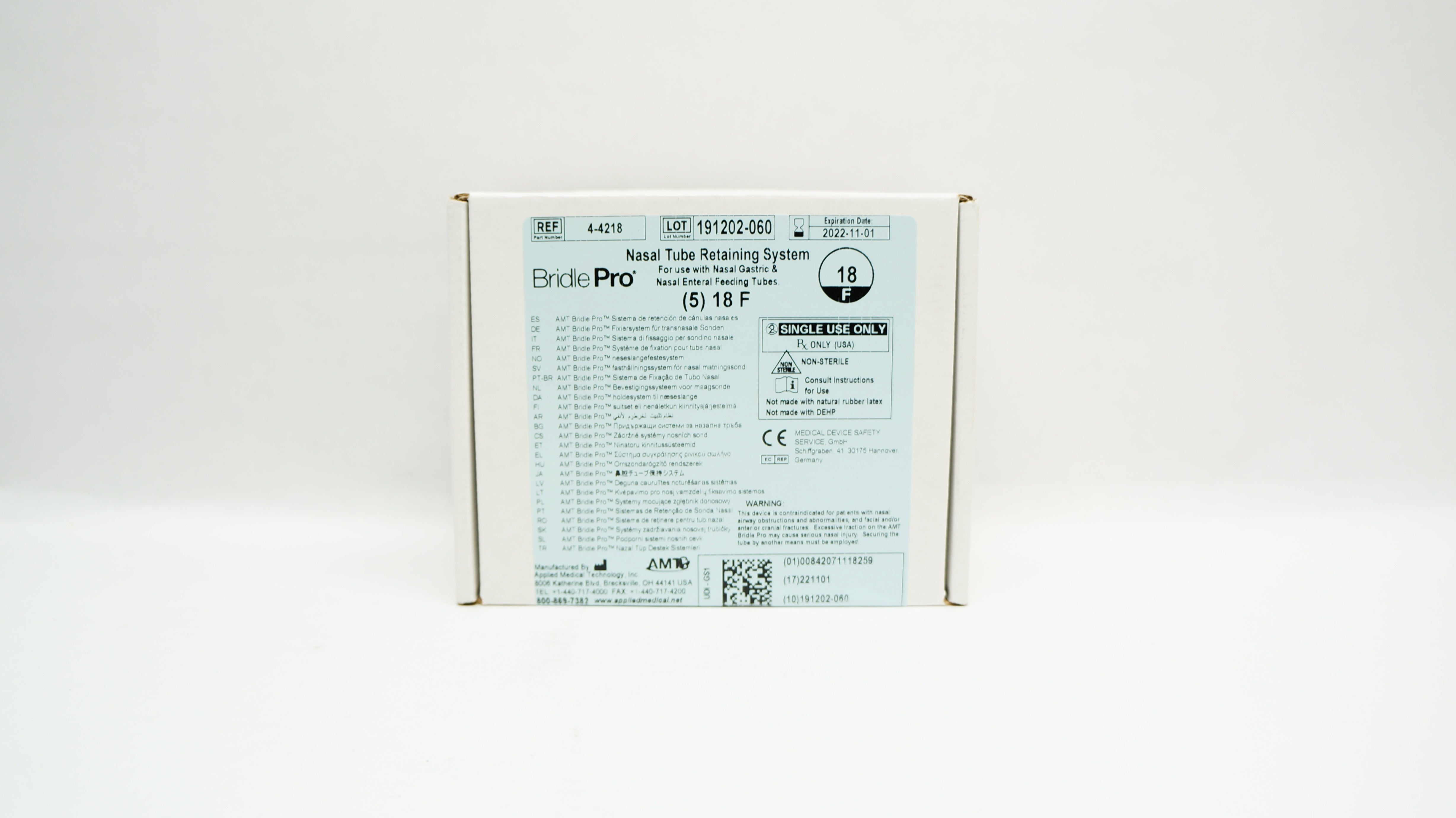 AMT 4-4218 Bridle Pro Nasal Tube Retaining System 18F (x) - Box of 5