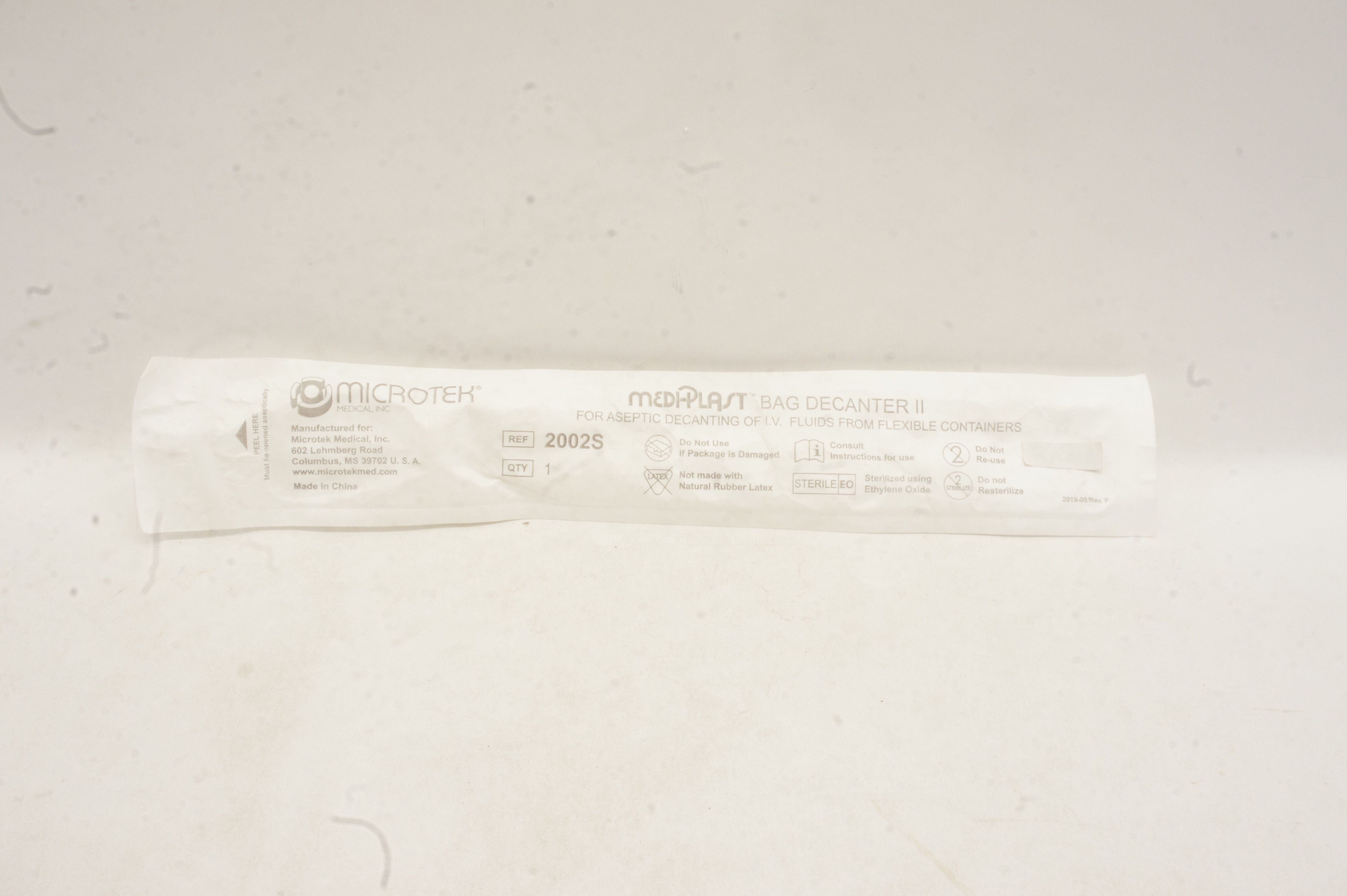 Microtek Medical 2002S Medi-Plast Bag Decanter II