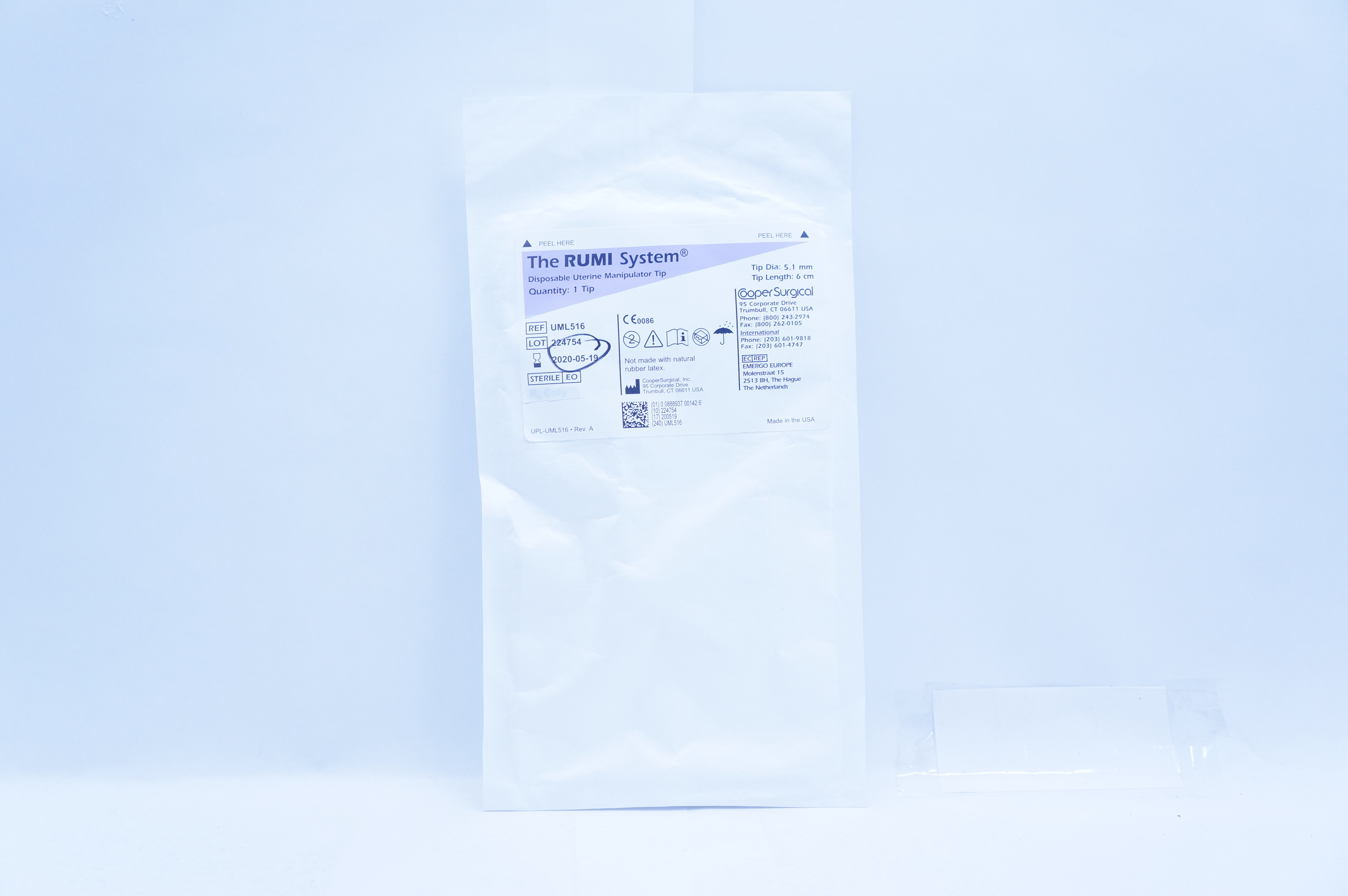 Cooper Surgical UML516 RUMI Disposable Uterine Manipulator Tip 5.1mm x 6cm (x)