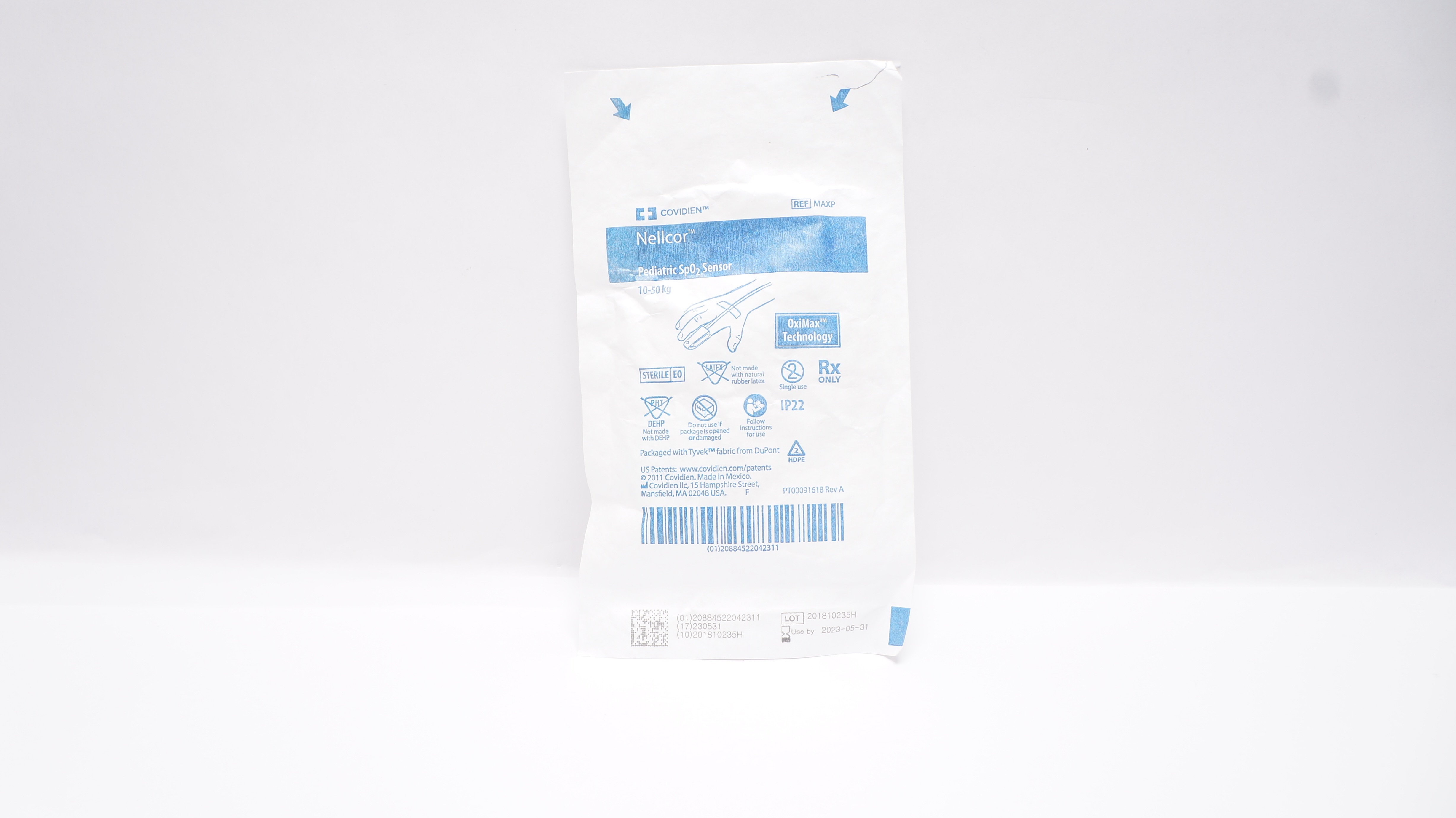 Covidien MAXP Nellcor Pediatric SpO2 Sensor, 10-50kg (x)