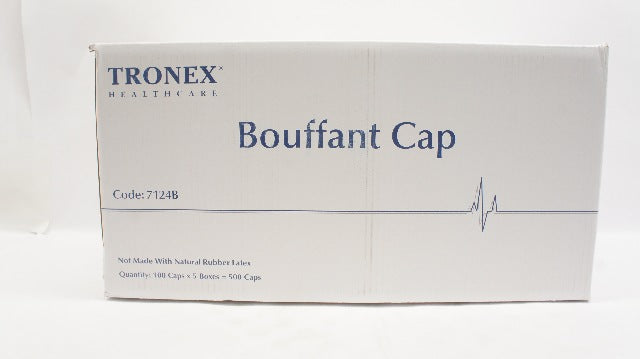 Tronex Healthcare 7124B Bouffant Cap Size 24inch, Blue - Case of 500
