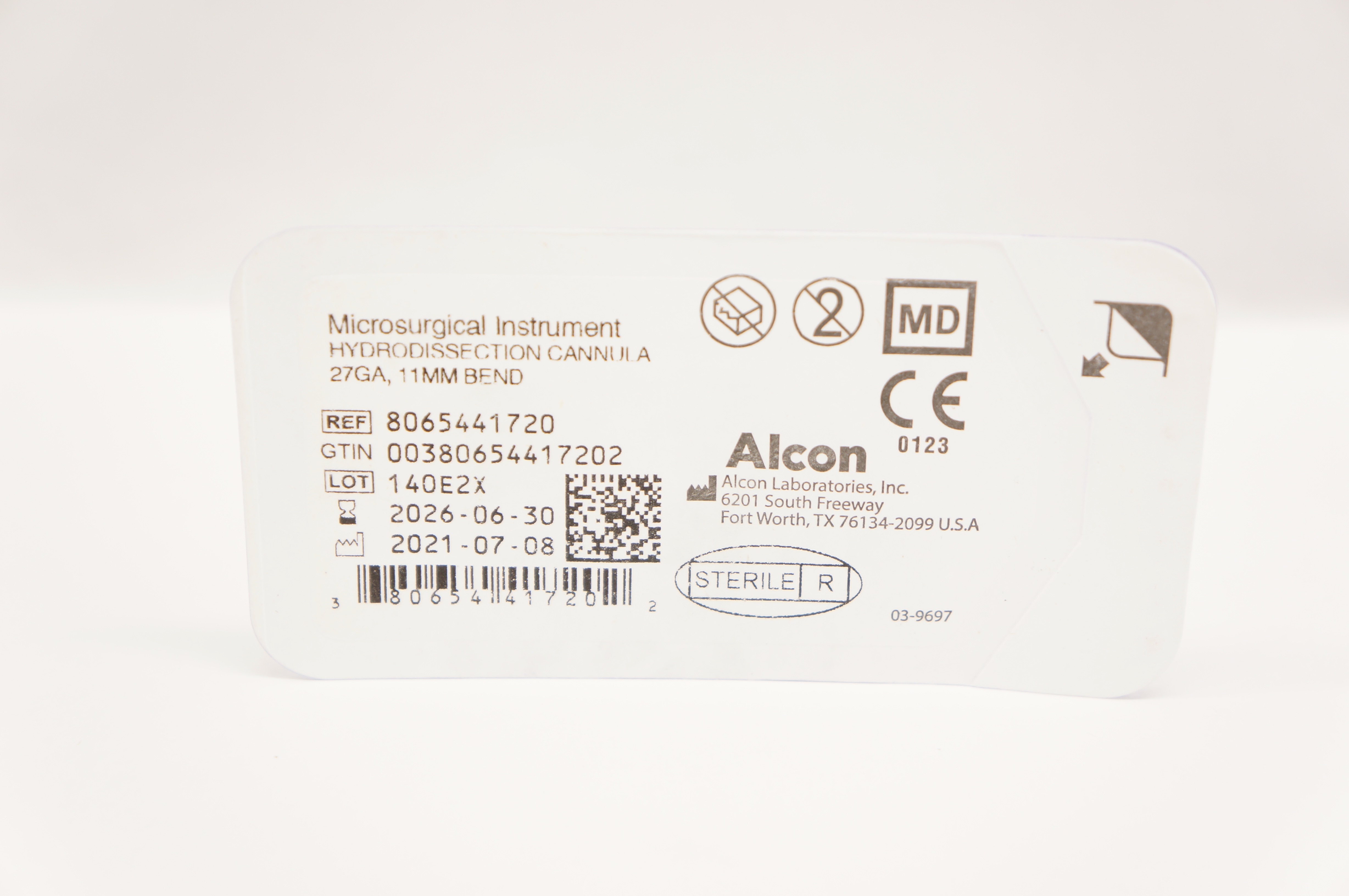 Alcon 8065441720 Microsurgical Instrument Hydrodissection Cannula 27Ga x 11mm