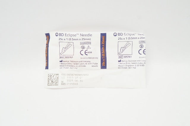 BD 305761 Eclipse Injection Ndle. 25G x 1