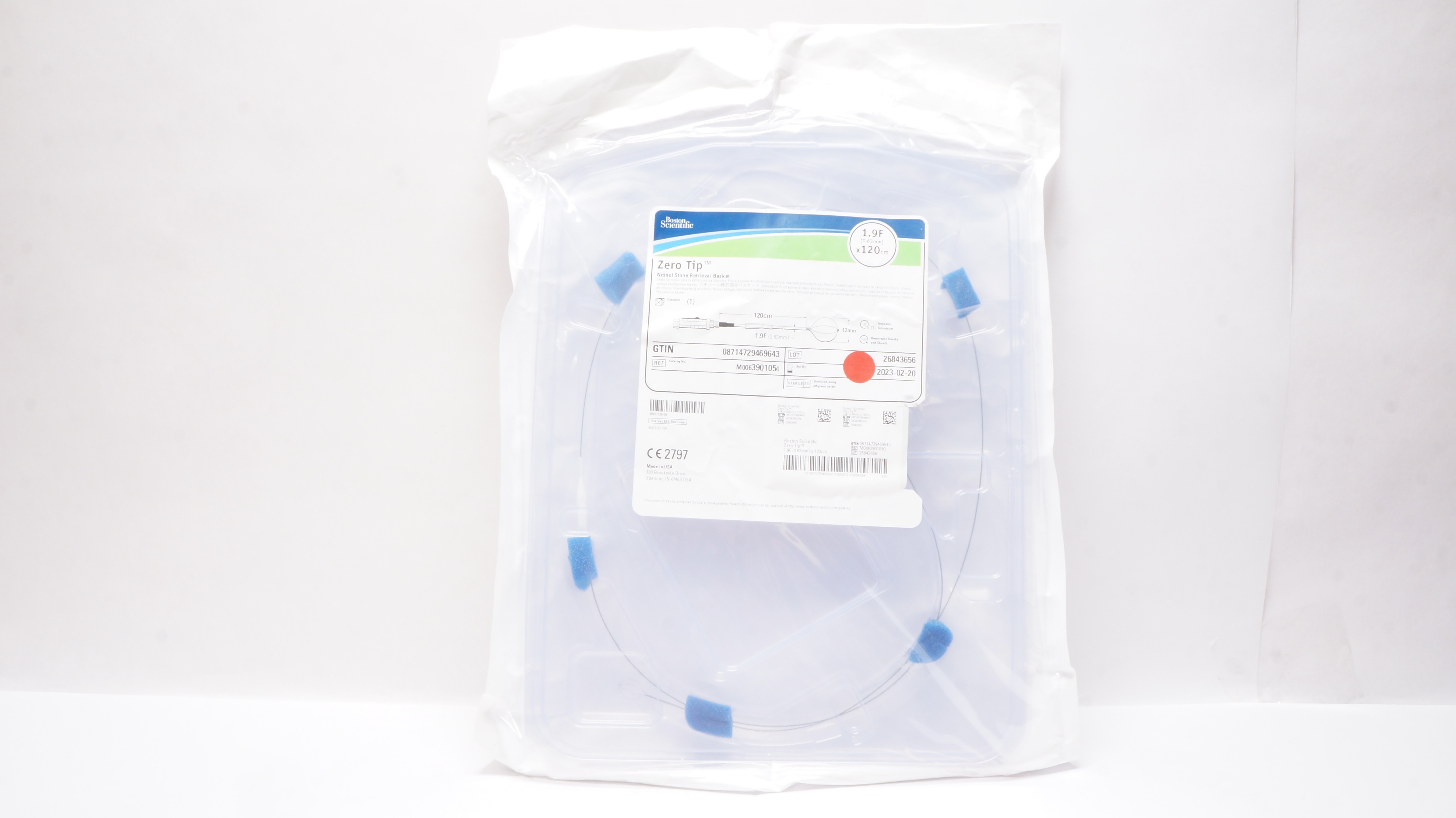 Boston Scientific M0063901050 0 Tip Nitinol Stone Retrieval Basket 1.9Fx120cm(x)