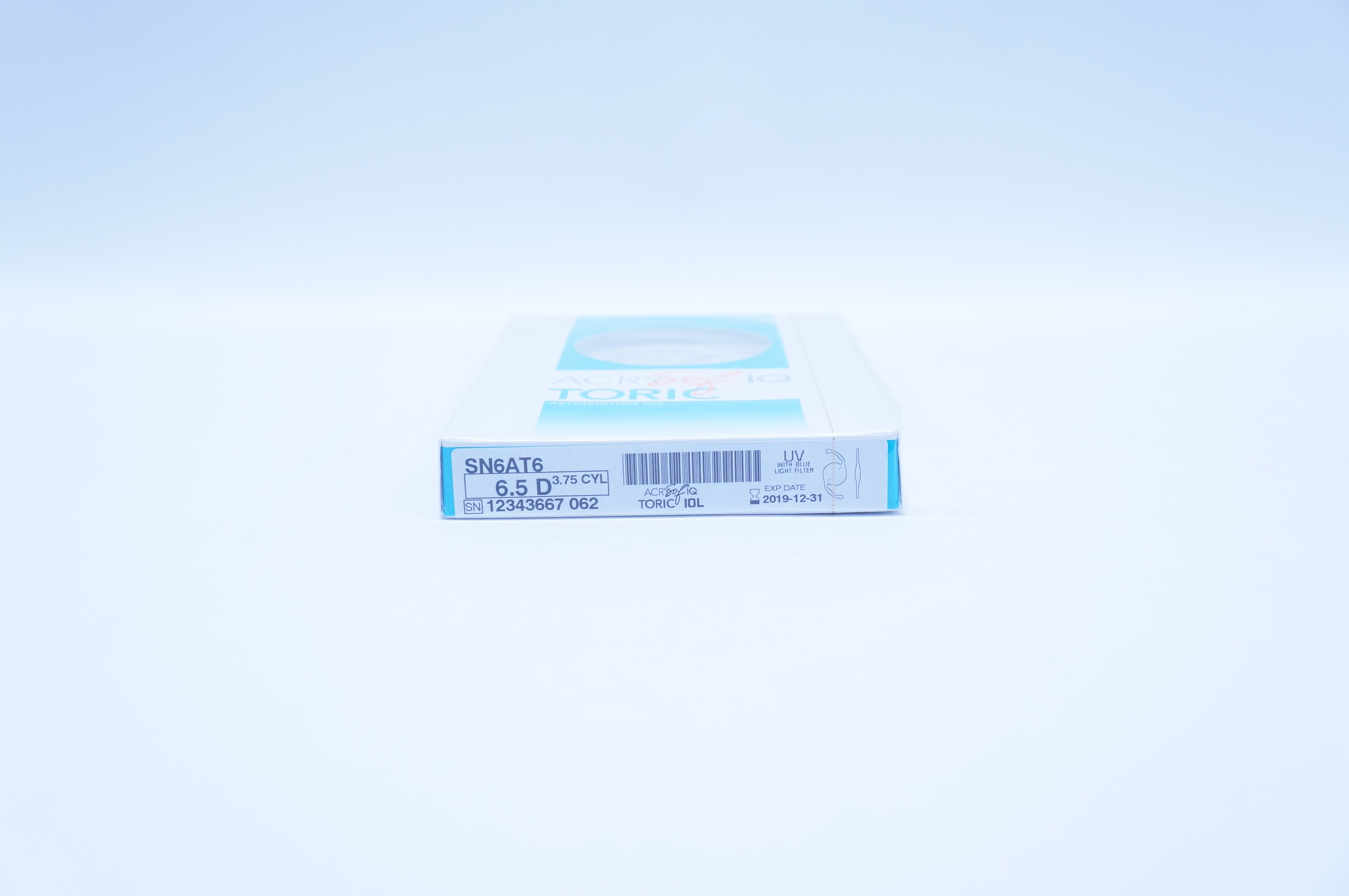 Alcon SN6AT6 ACRYSof IQ Toric Astigmatism IOL 6.5 D 3.75 Cylinder (x)