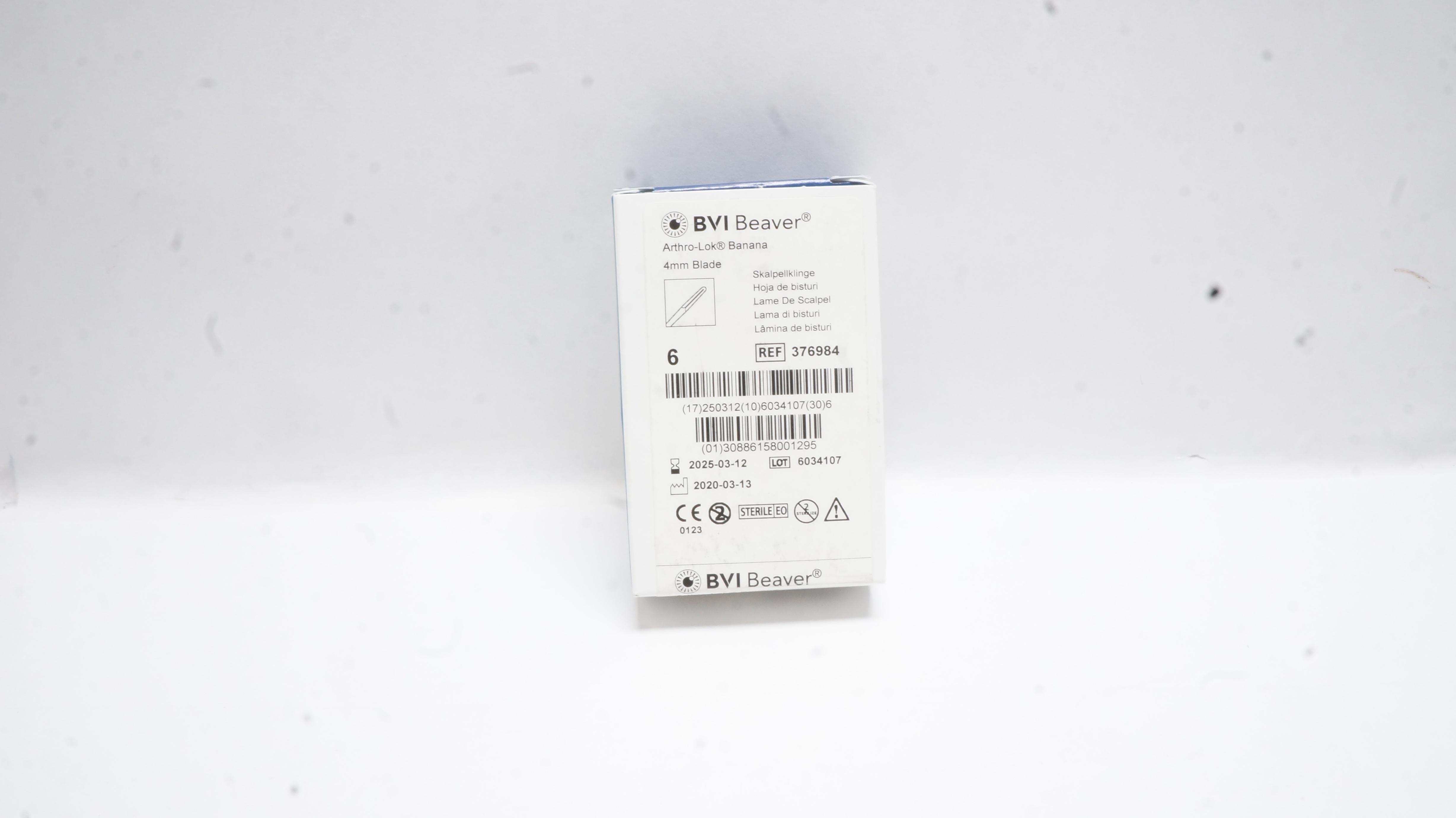 BVI Beaver 376984 Arthro-Lok Banana 4mm Blade - Box of 6