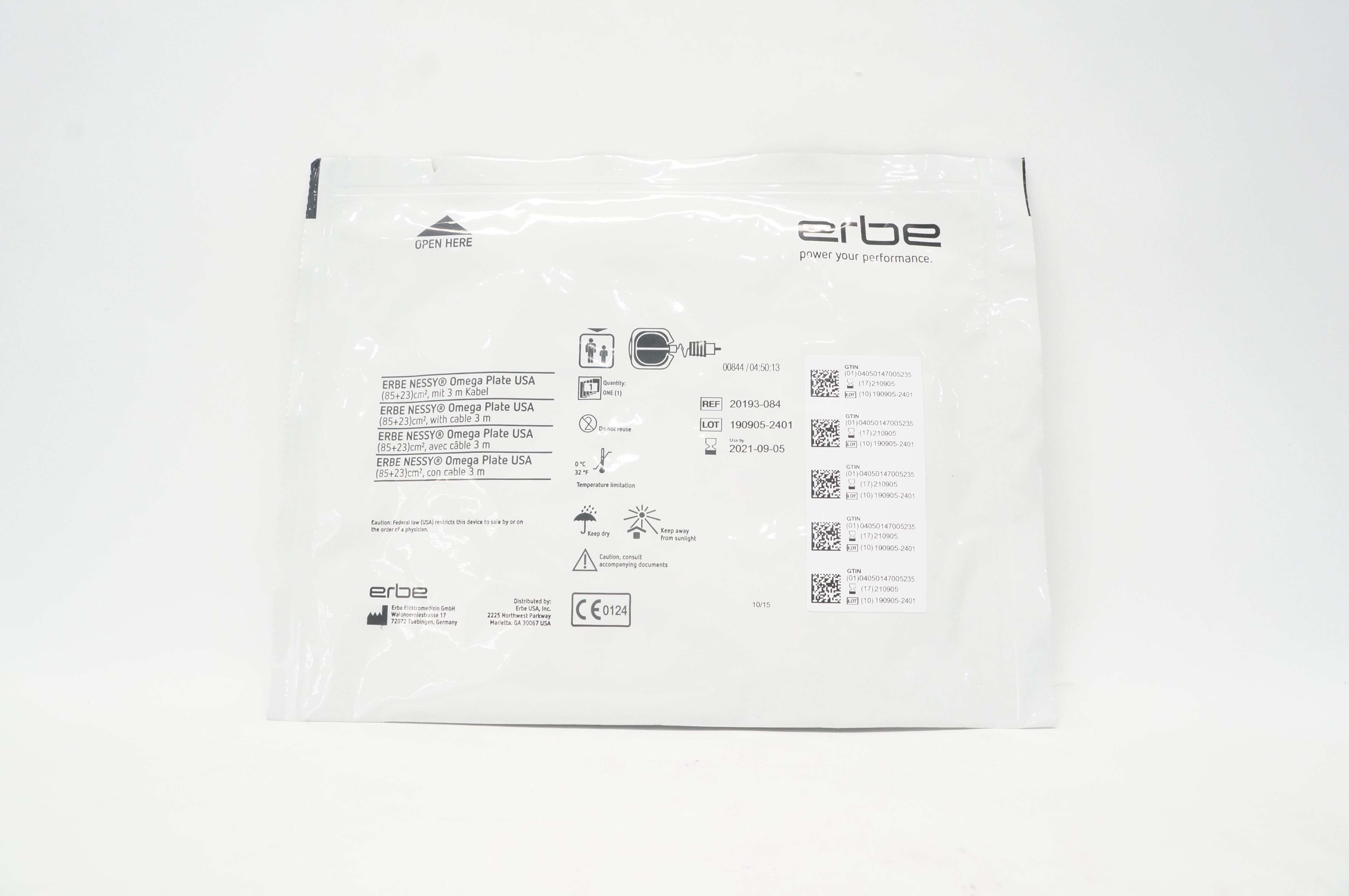 Erbe 20193-084 Nessy Omega Plate USA 85+23 cm, with Cable 3m