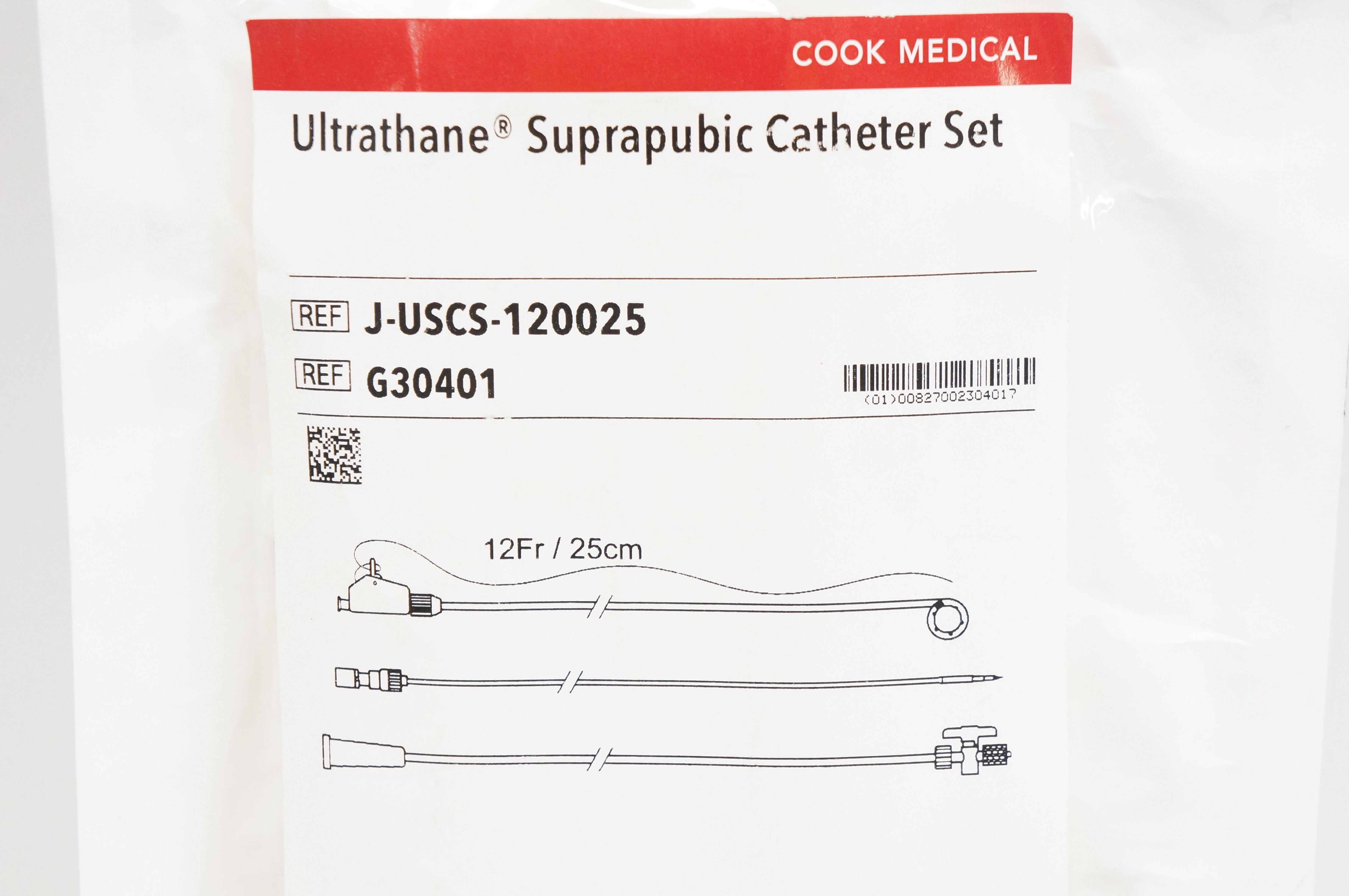 Cook Medical G30401 Ultrathane Suprapupic Cath. Set 12Fr x 25cm (x)