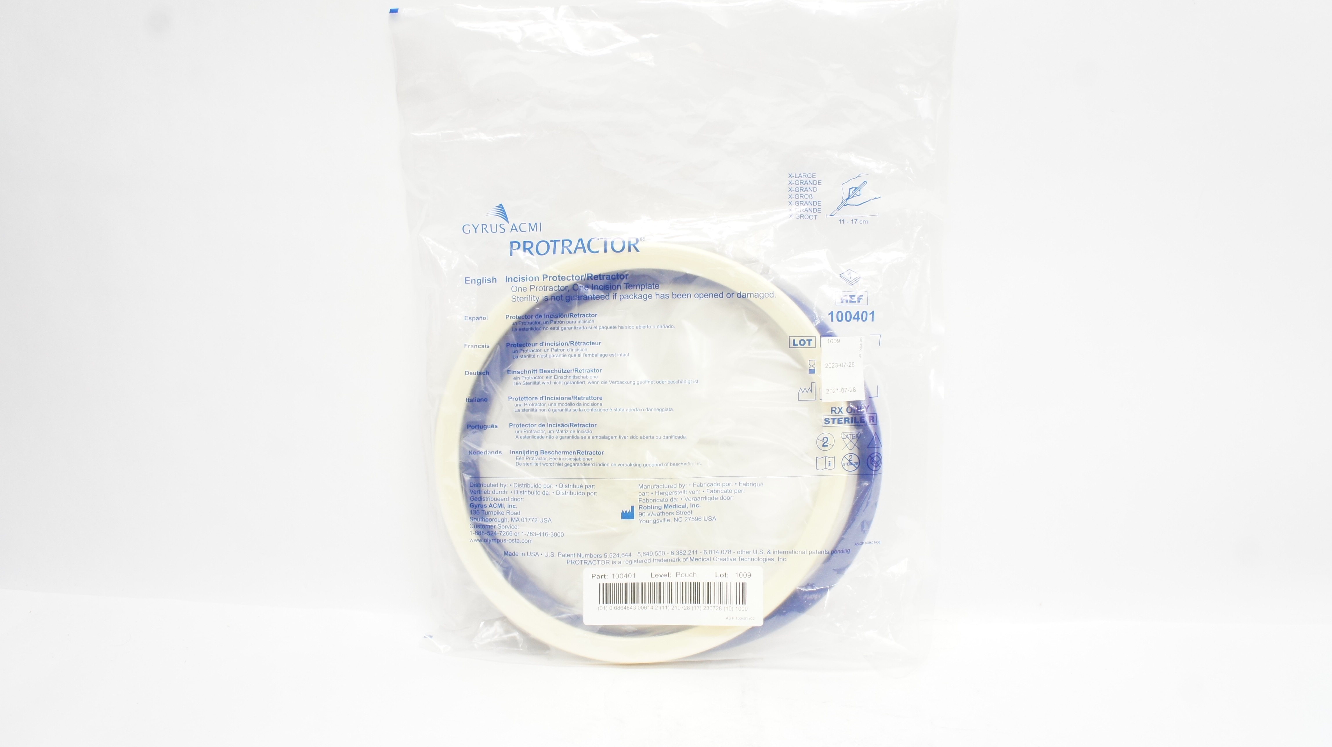 Gyrus Acmi 100401 Protractor Incision Protector/Retractor XL (x)