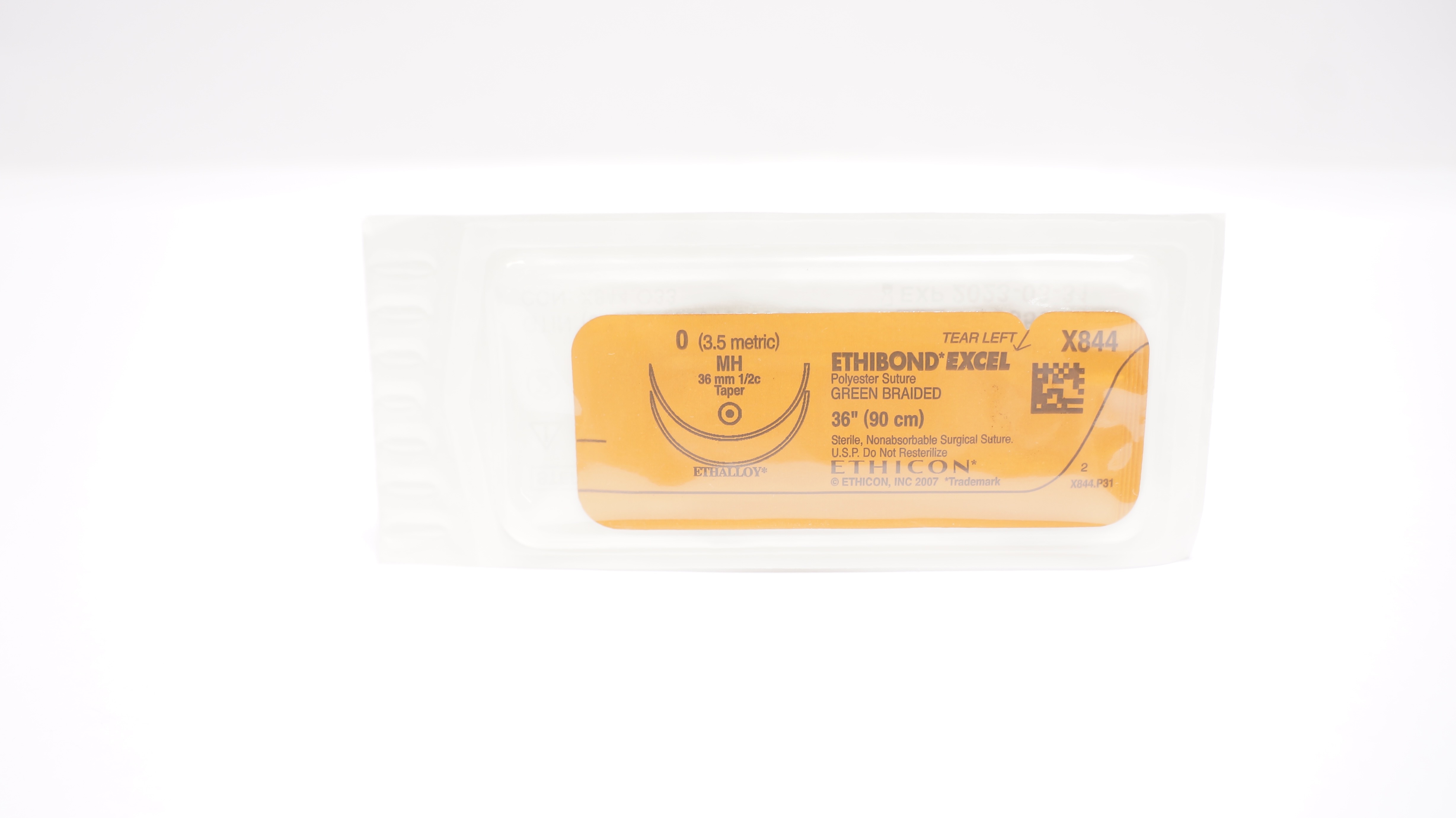 Ethicon X844 0 ETHIBOND EXCEL, MH, 36mm 1/2c Taper, 36inch (x)
