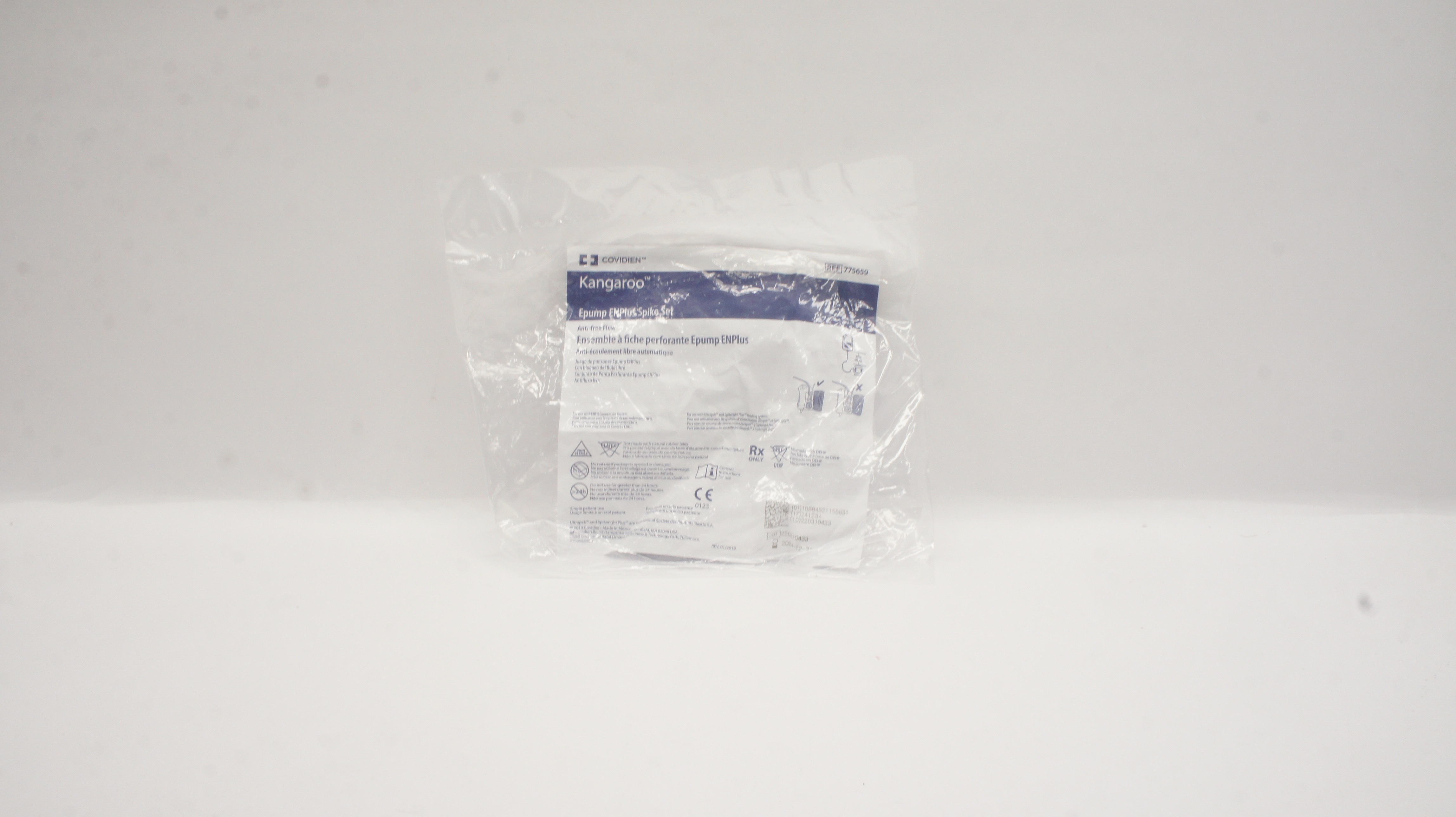 Covidien 775659 Kangaroo Epump ENPlus Spike Set Anti-Free Flow