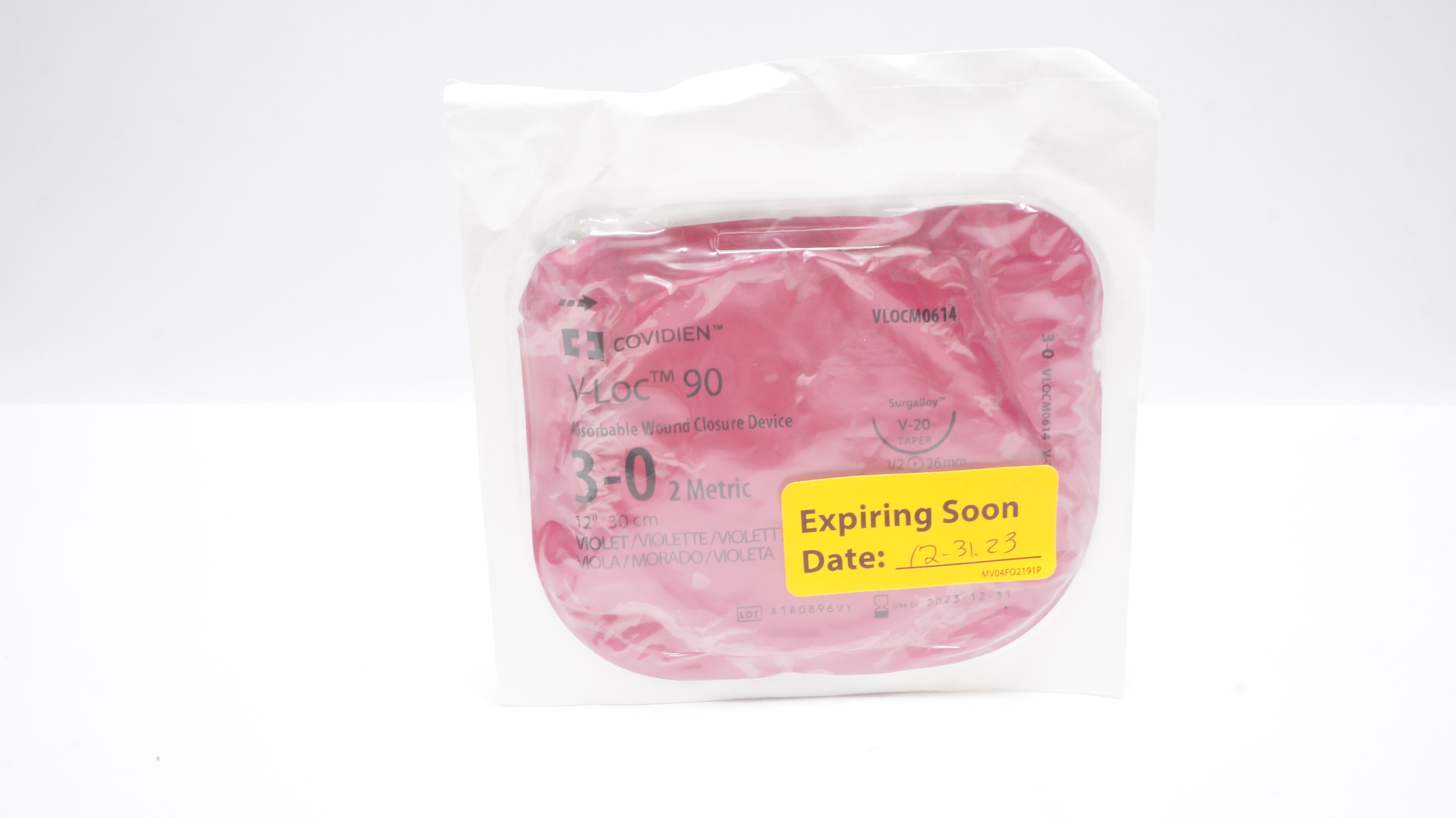 Covidien VLOCM0614 3-0 Wound Closure Device V-20 26mm 1/2c Taper 12inch (x)