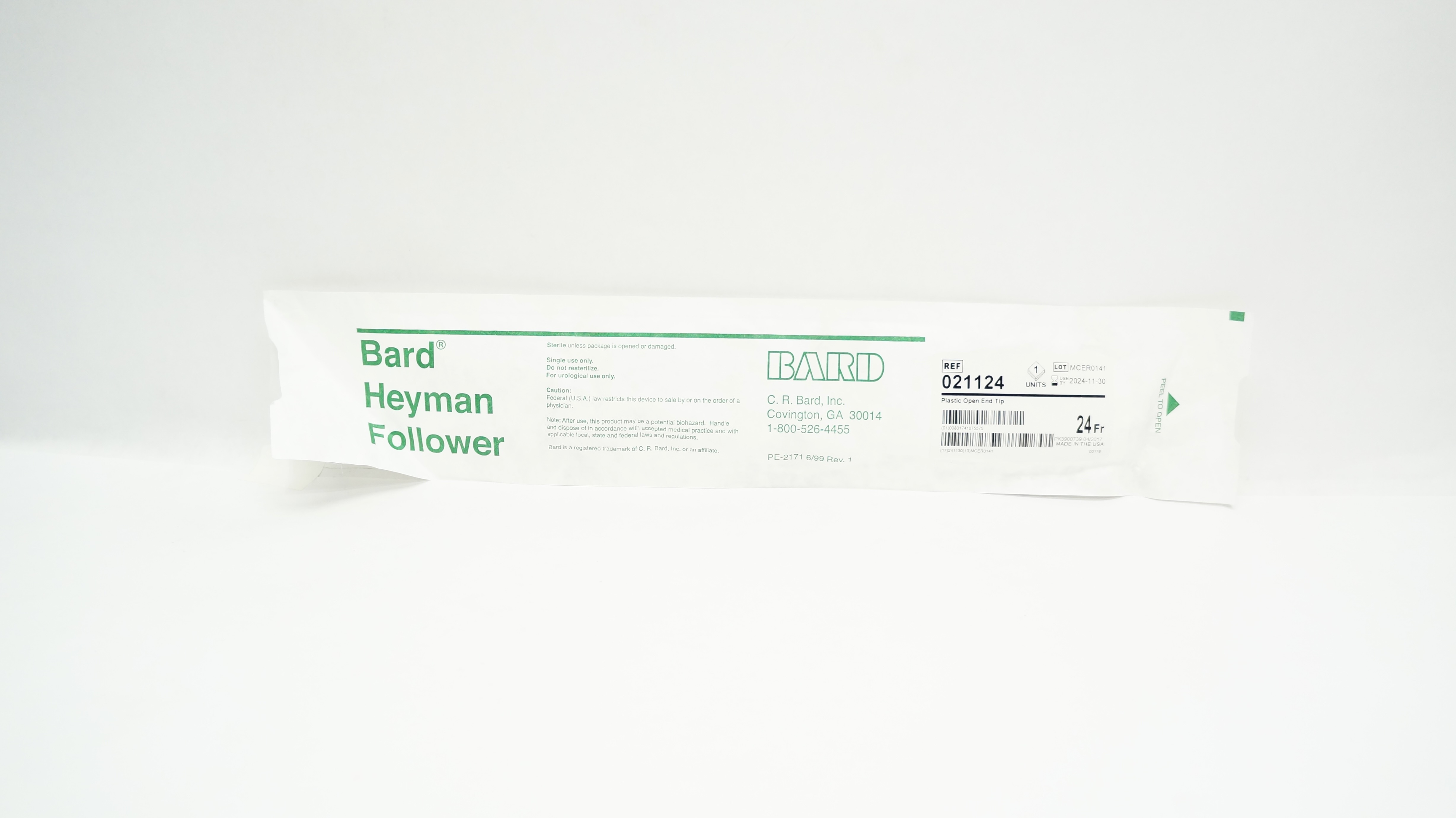Bard 021124 Heyman Follower Straight Tip 24 Fr