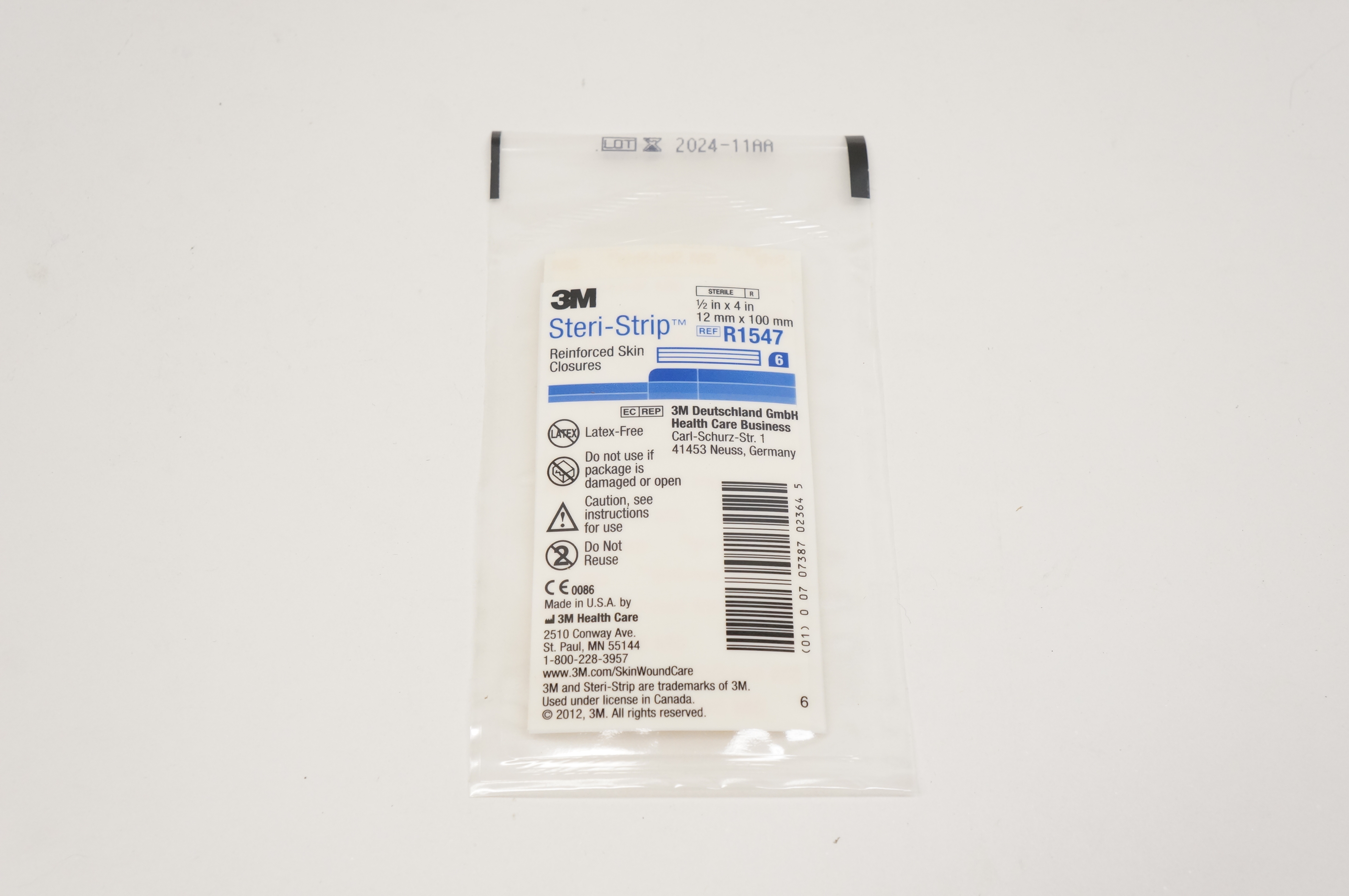 3M R1547 Steri-Strip Reinforced Skin Closures 1/2inch x 4inch