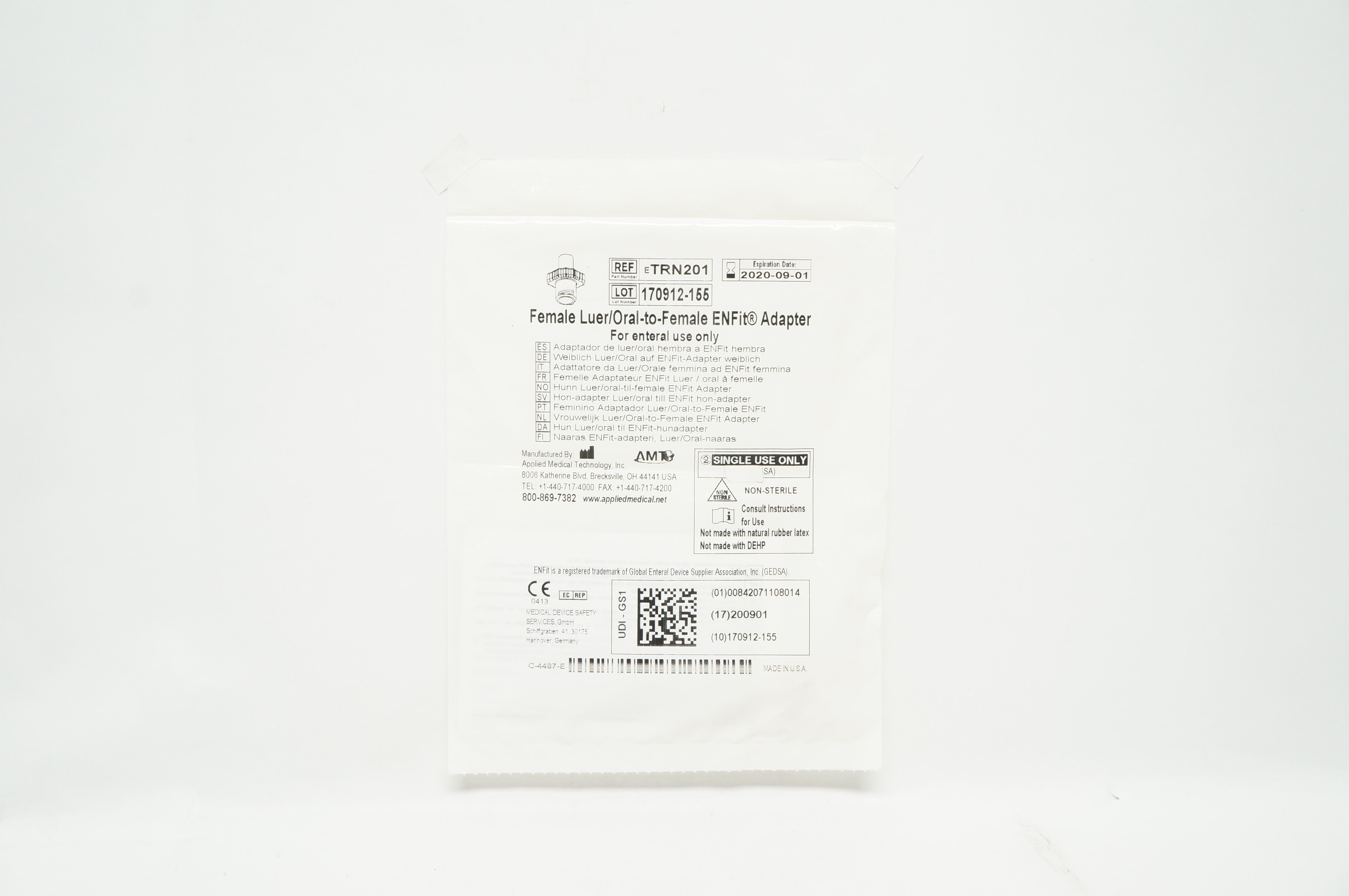 Applied Medical TRN201 Female Luer/Oral-to-Female ENFit Adapter (x)