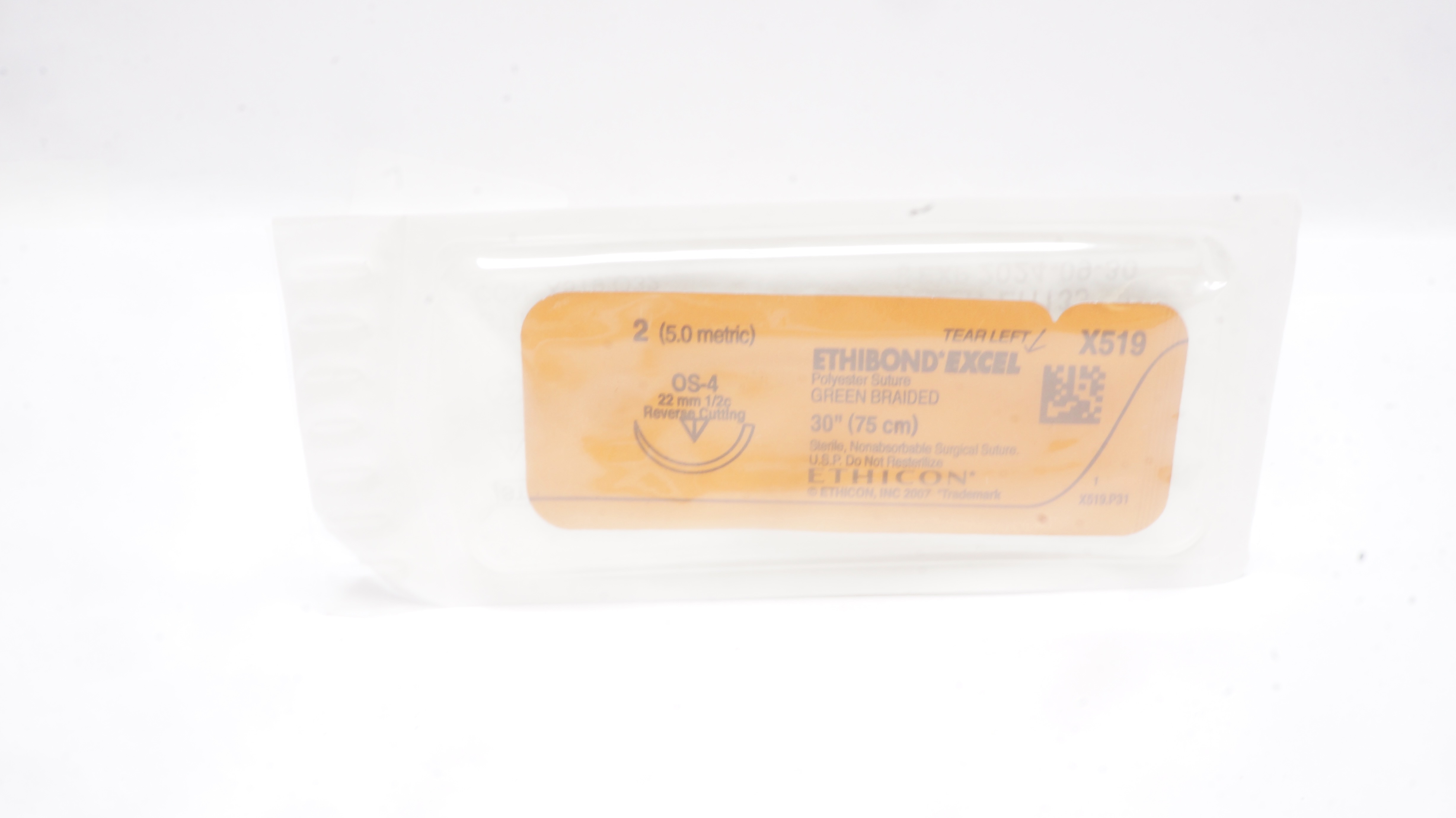 Ethicon X519 2 Ethibond Excel OS-4 22mm 1/2c Reverse Cutting 30 inch