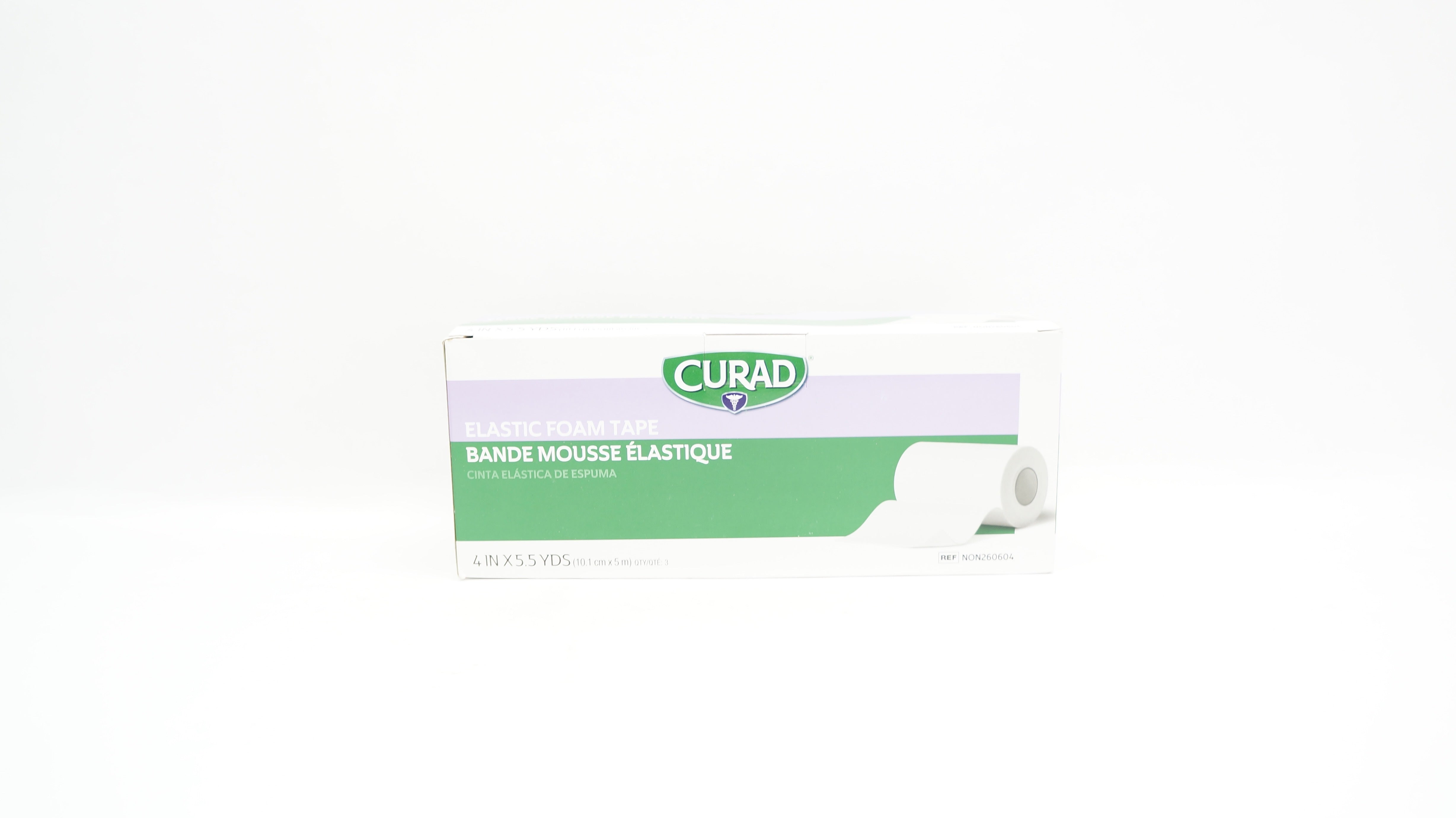 Medline NON260604 Curad Elastic Foam Tape 4inch x 5.5yds. - Box of 3