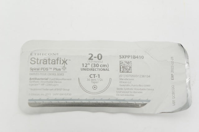 Ethicon SXPP1B410 2-0 Stratafix Spiral PDS+ Stre CT-1 36mm 1/2c Taper 12inch(x)