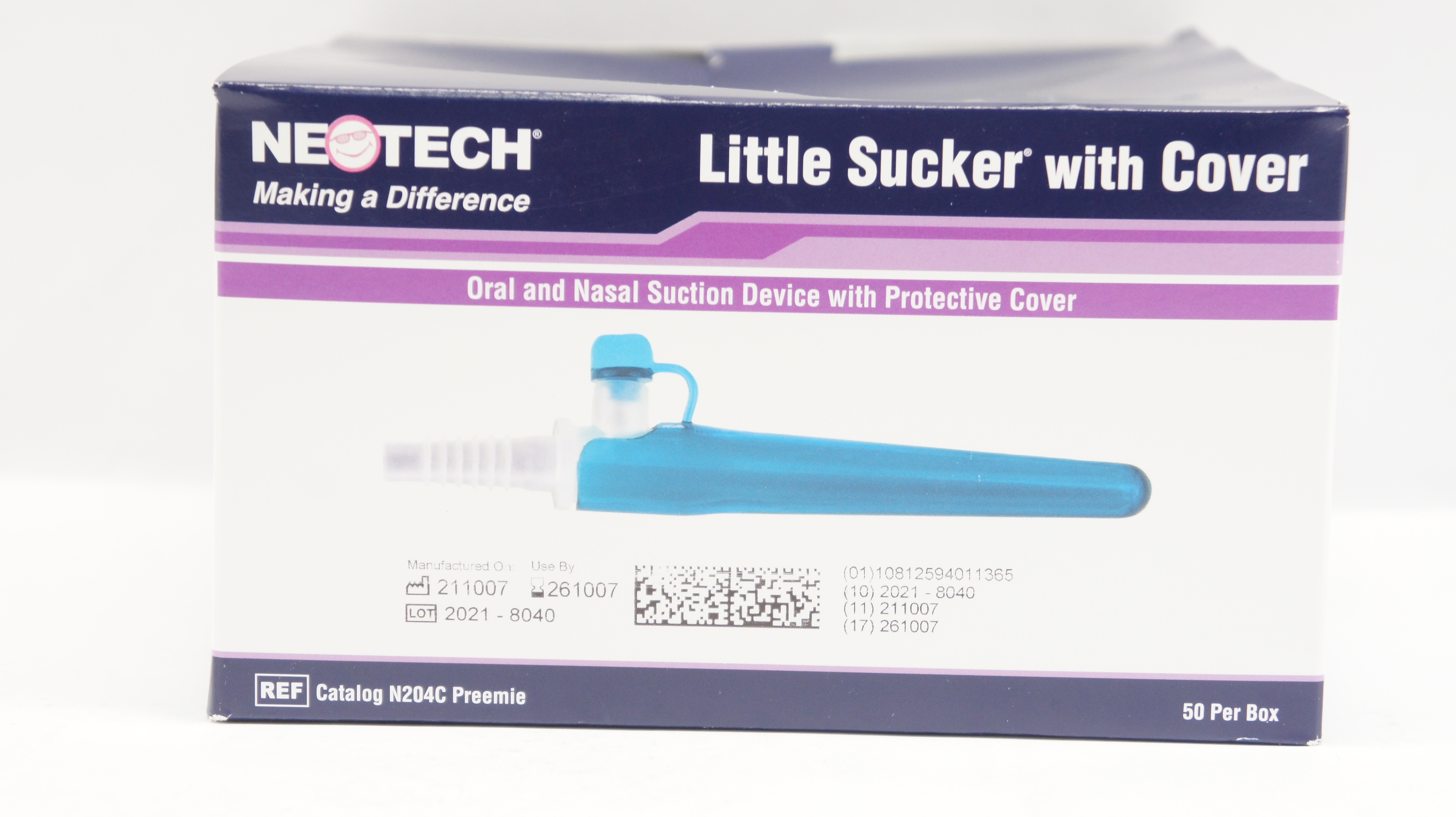 Neotech N204C Little Sucker Oral-Nasal Suction Device With Cover - Box of 50