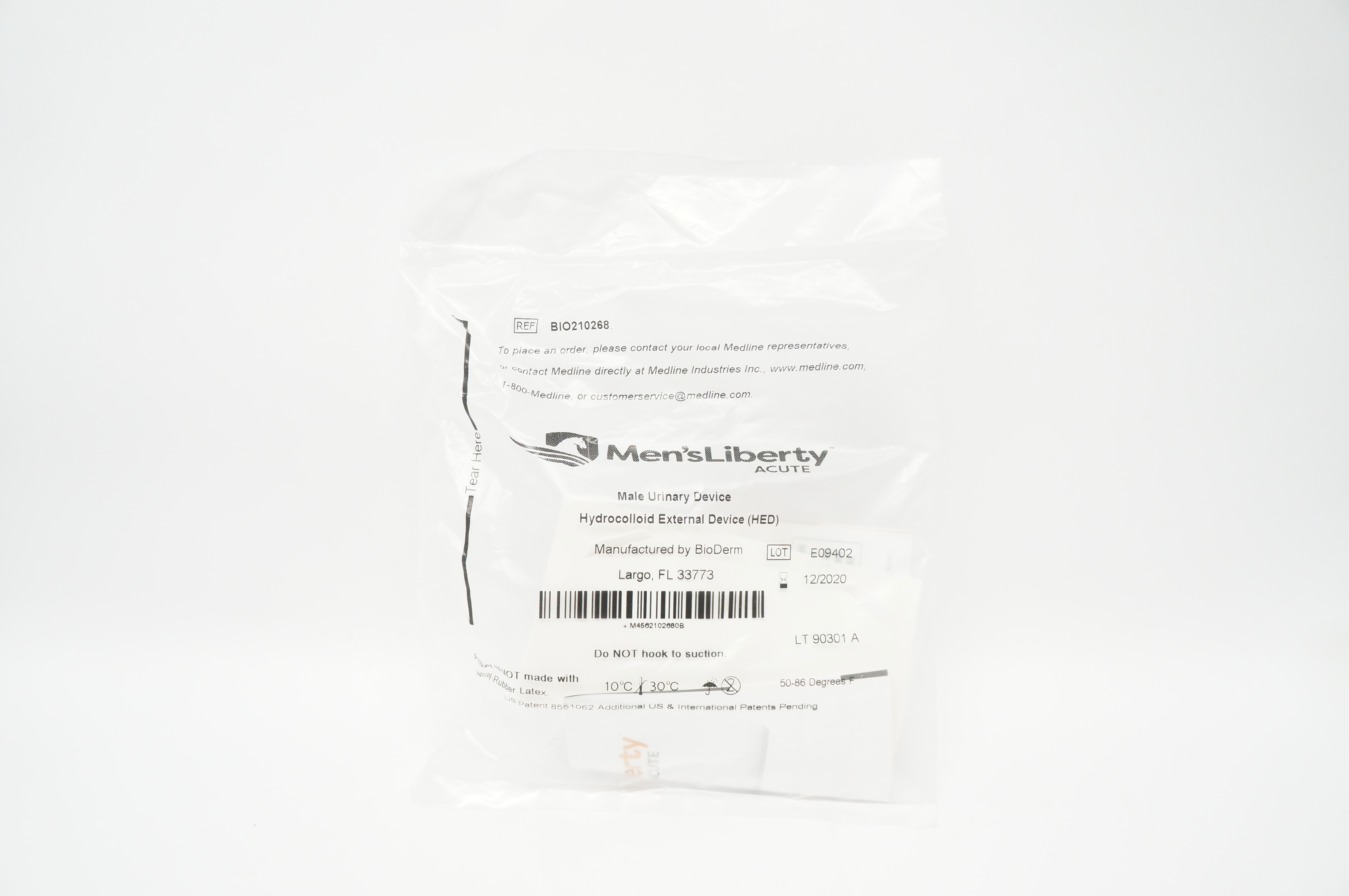 Medline BIO210268 Men's Liberty Male Urinary Hydrocolloid External Device (x)