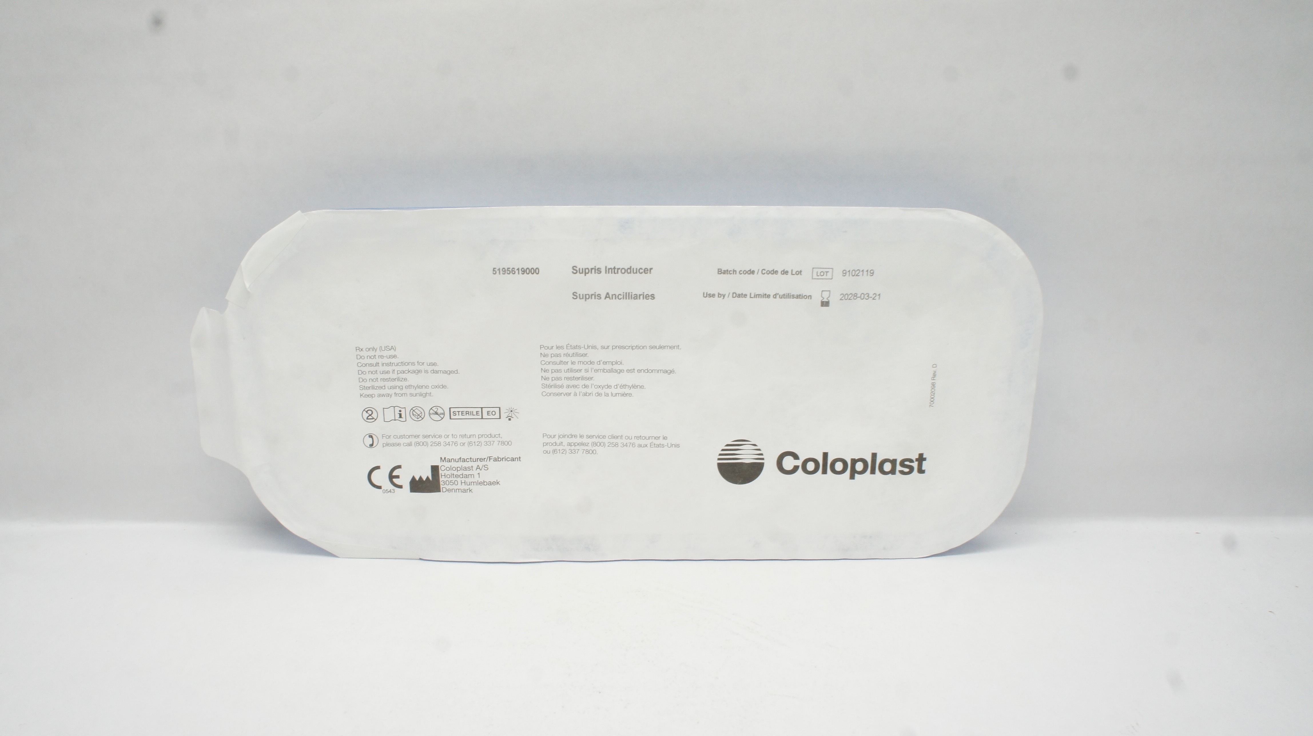 Coloplast 5195619000 Supris Introducer