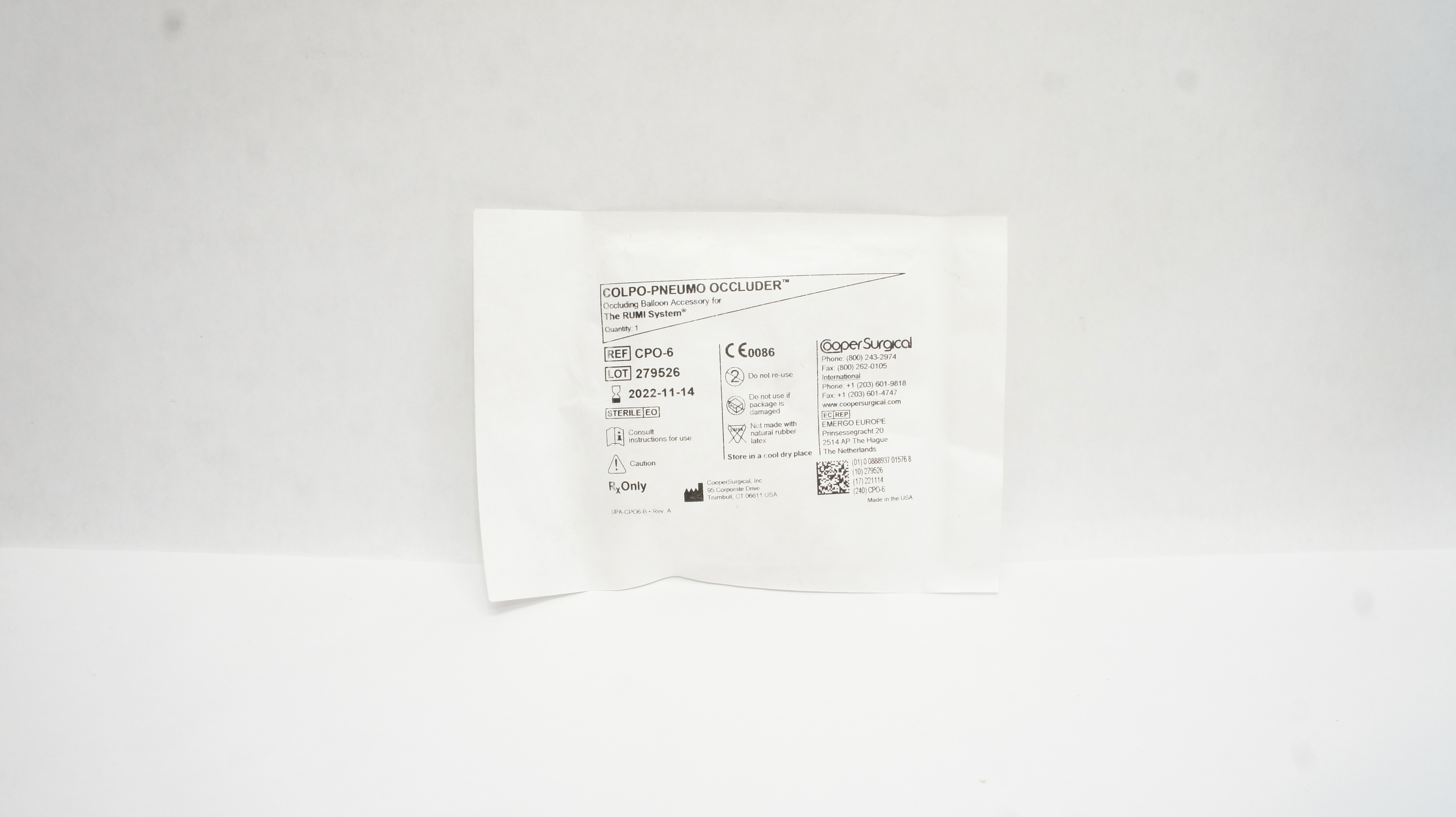 Cooper Surgical CPO-6 Colpo-Pneumo Occluding Balloon Accessory (x)