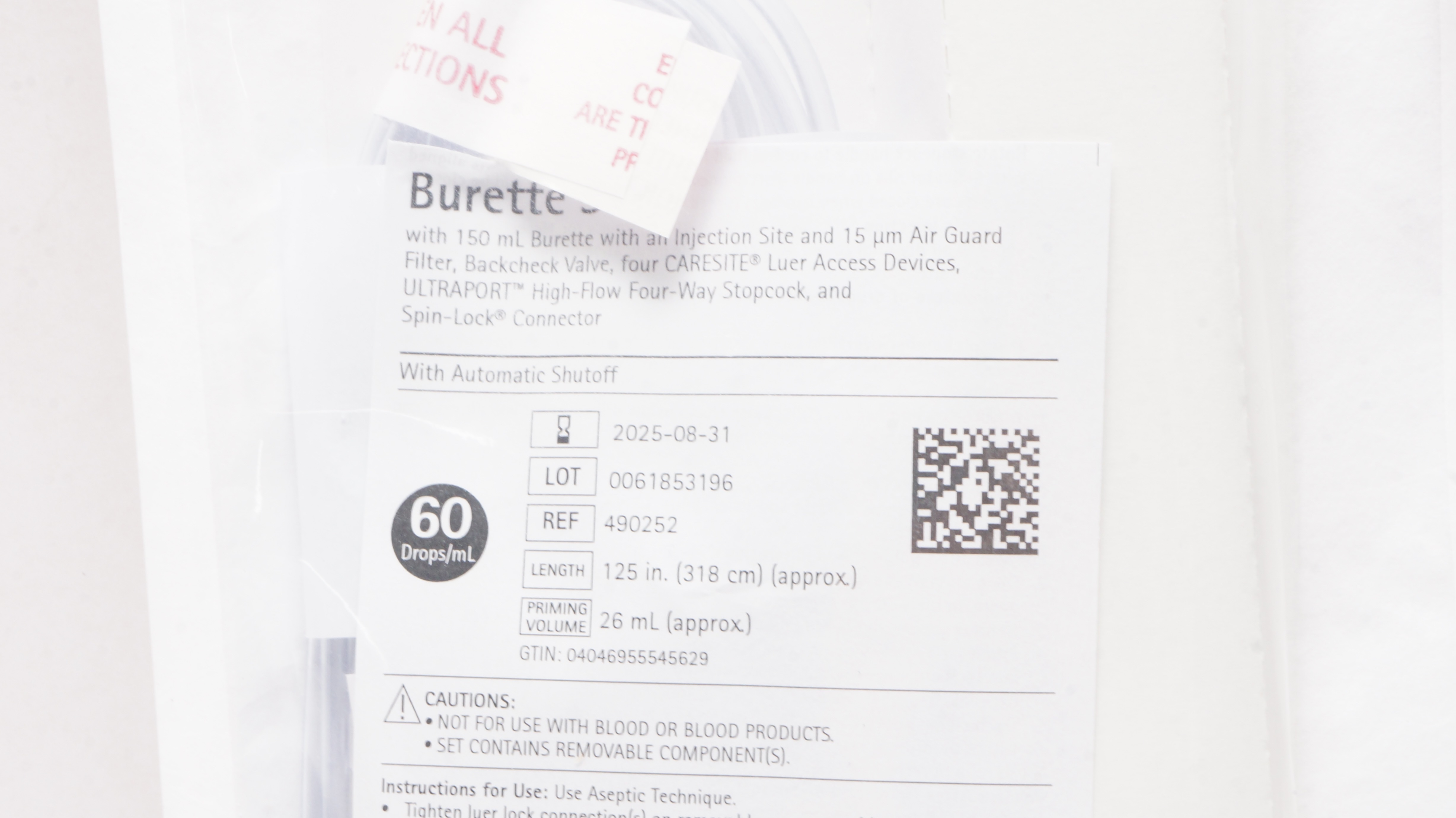 Braun 490252 Burette 125inch x 26ml (Approx.) 60Drops/mL