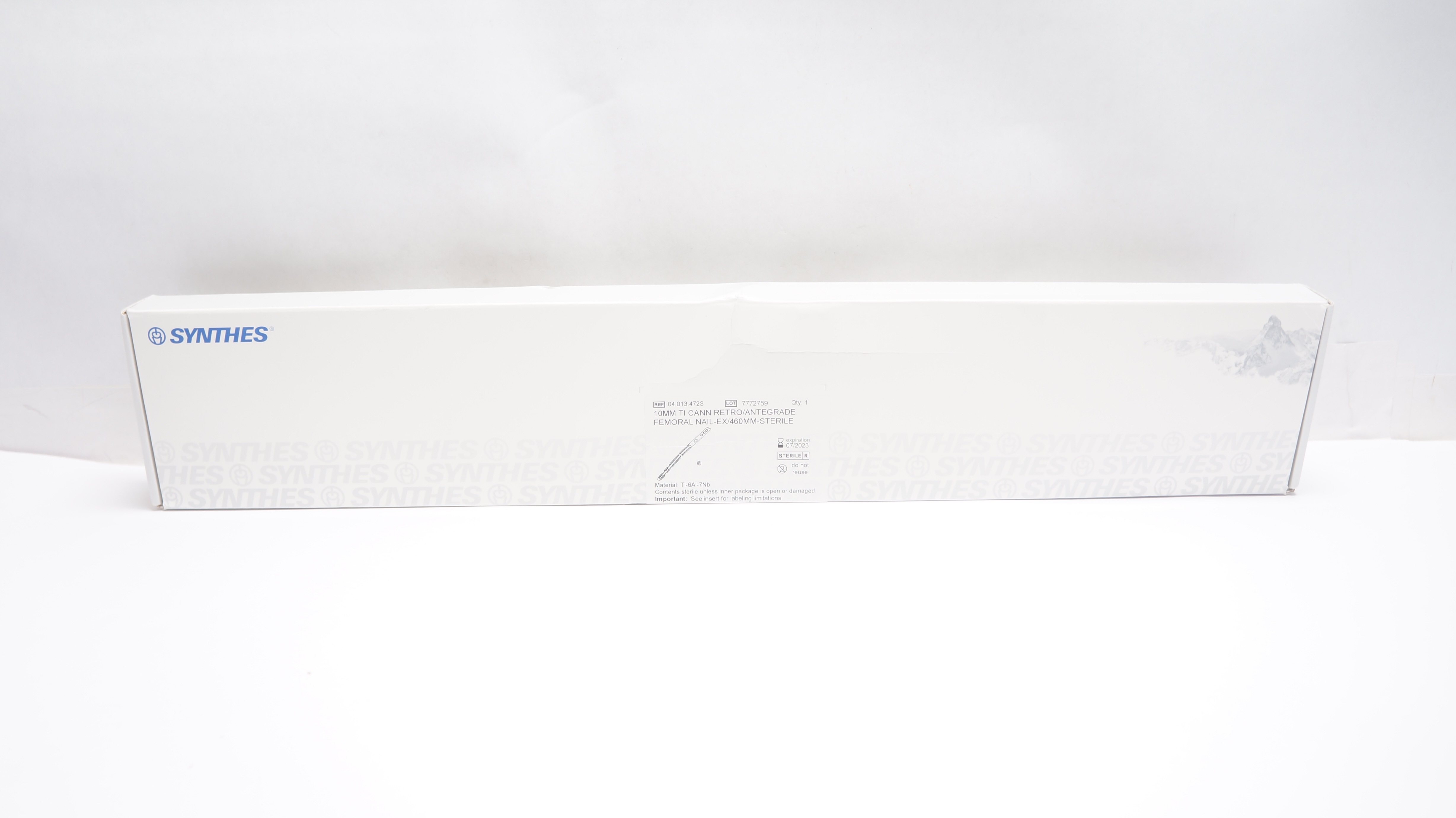 Synthes 04.013.472S 10mm TI Cann Retro/Antegrade Femoral Nail-Ex/460mm (x)