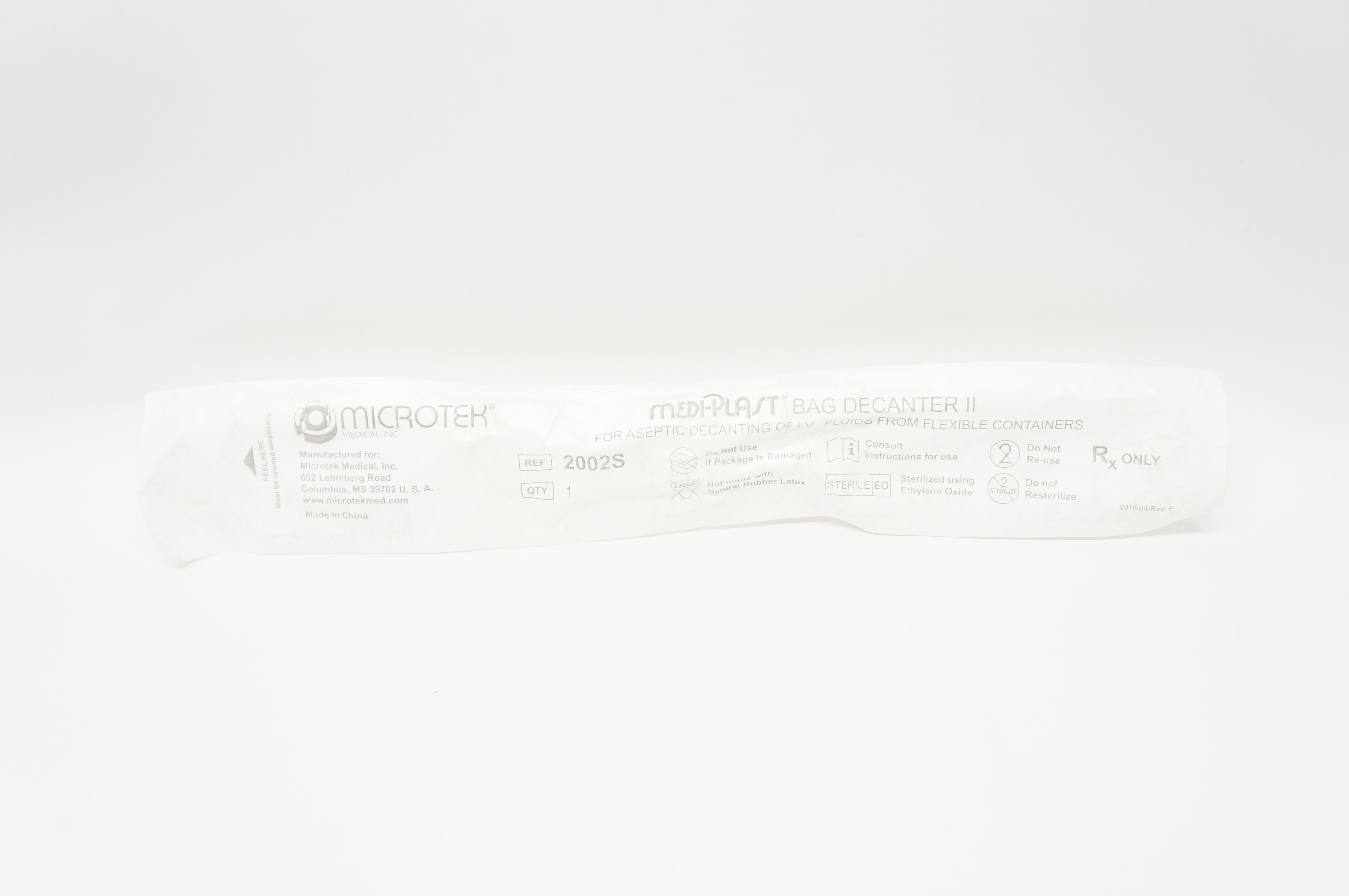 Microtek Medical 2002S Medi-Plast Bag Decanter II