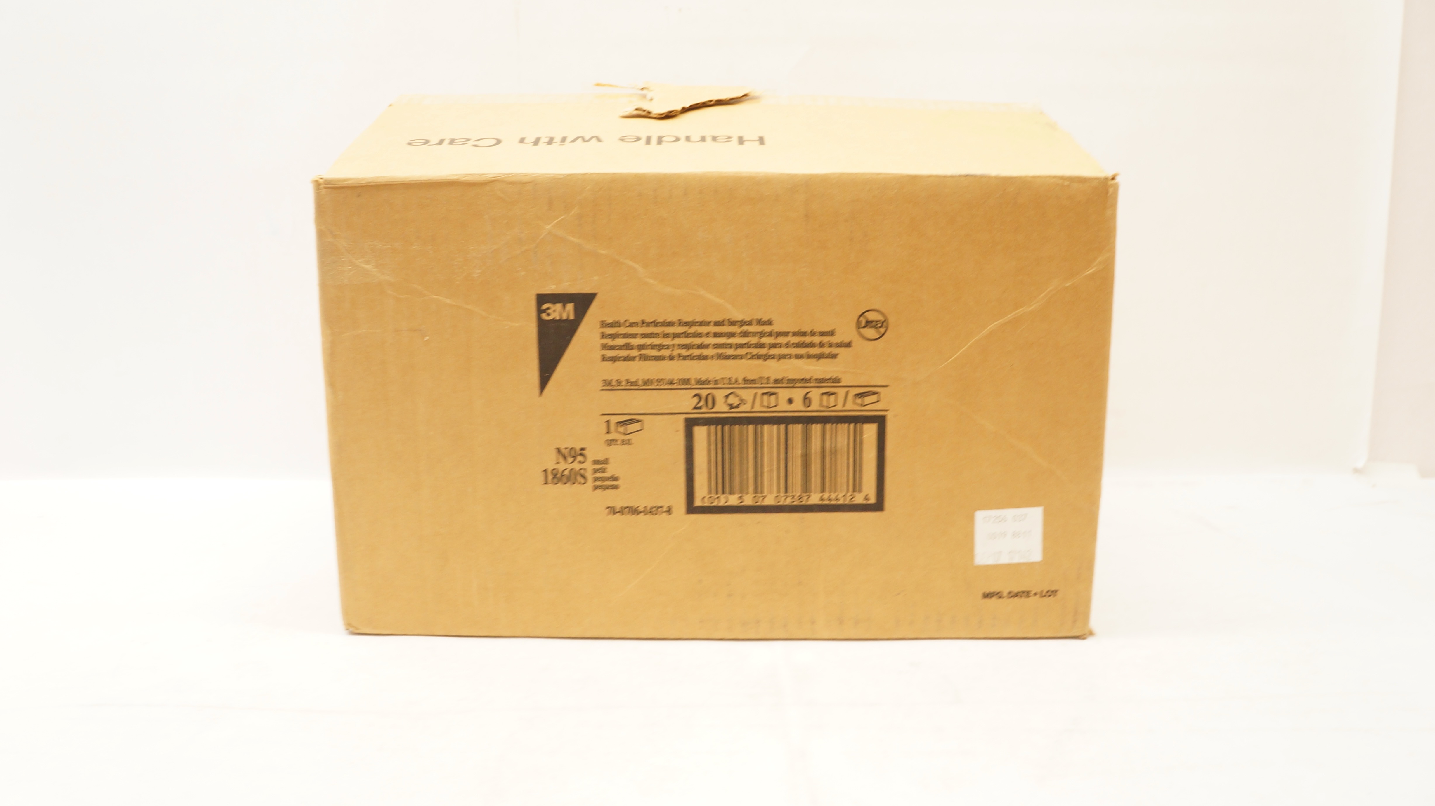 3M 1860S Health Care Particulate Respirator and Surgical Mask Small-Pack of 120