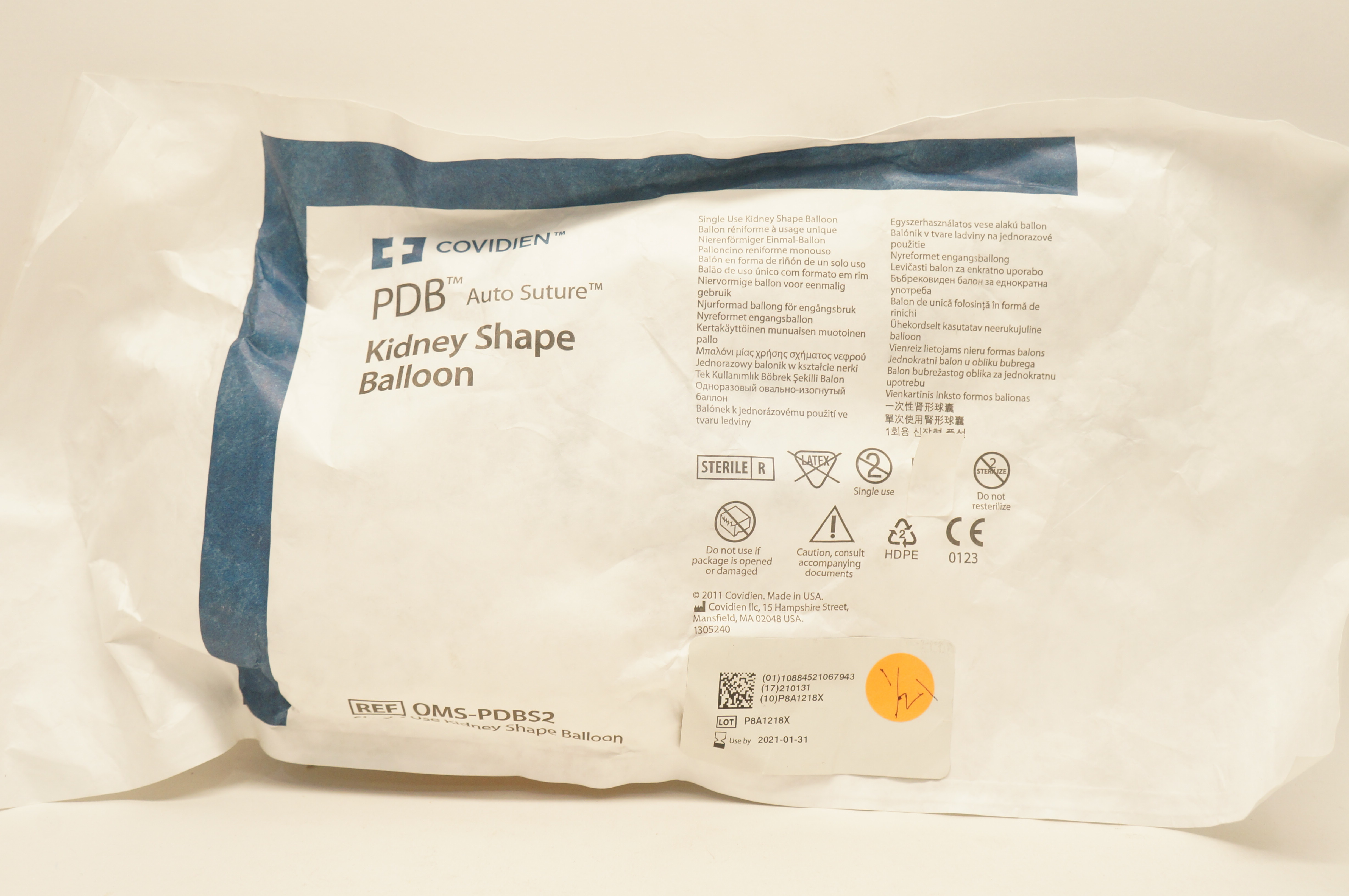 Covidien OMS-PDBS2 PDD AutoSuture Kidney Shape Balloon (x)