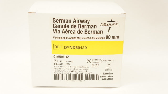 Medline DYND60420 Berman Airway 90mm - Box of 12